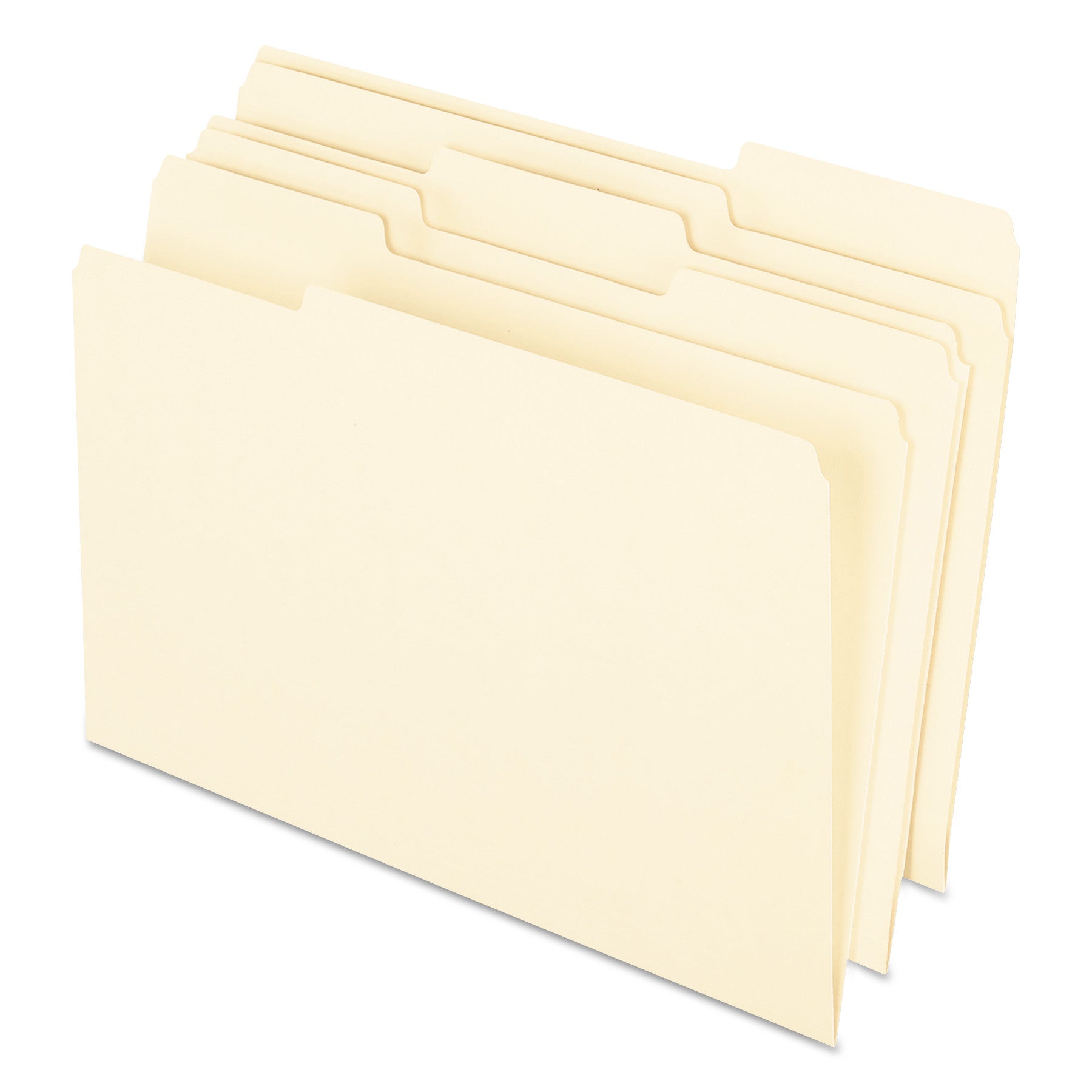 Earthwise by Pendaflex 100% Recycled Manila File Folder, 1/3-Cut Tabs: Assorted, Legal Size, 0.75" Expansion, Manila, 100/Box - 