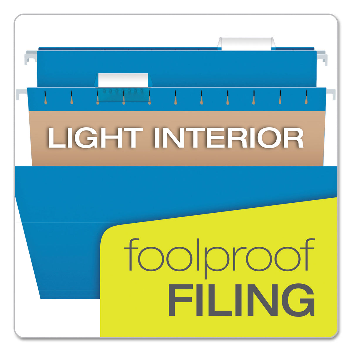 Colored Hanging Folders, Legal Size, 1/5-Cut Tabs, Assorted Colors, 25/Box