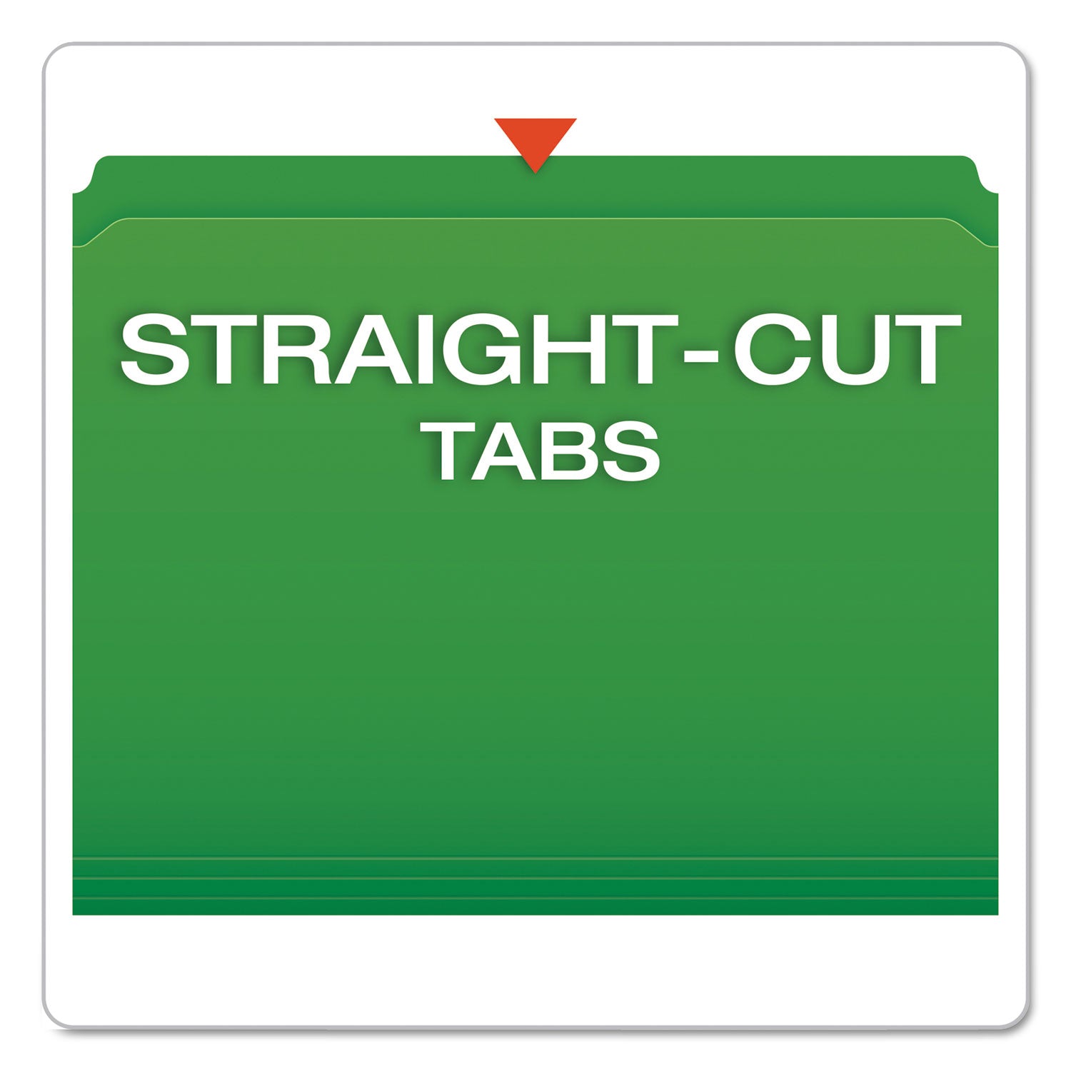 Double-Ply Reinforced Top Tab Colored File Folders, Straight Tabs, Letter Size, 0.75" Expansion, Bright Green, 100/Box - 