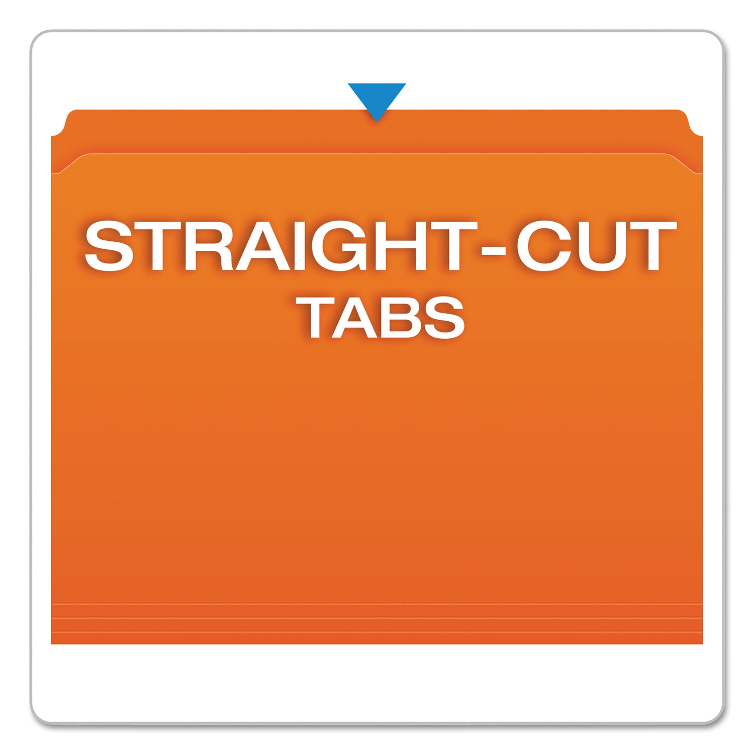 Double-Ply Reinforced Top Tab Colored File Folders, Straight Tabs, Letter Size, 0.75" Expansion, Orange, 100/Box