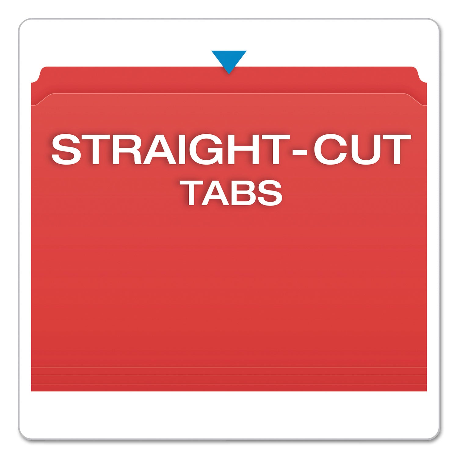 Double-Ply Reinforced Top Tab Colored File Folders, Straight Tabs, Letter Size, 0.75" Expansion, Red, 100/Box - 