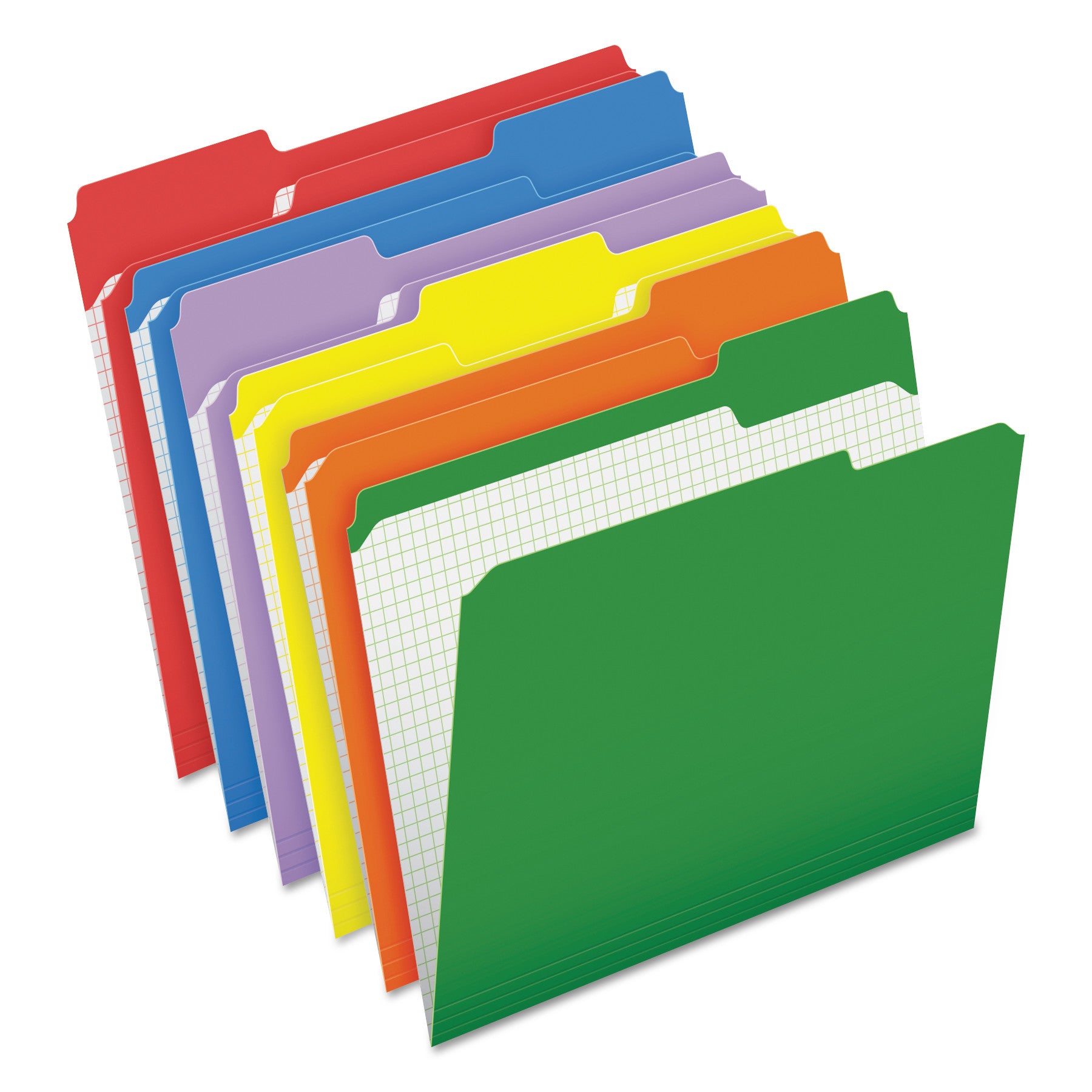 Double-Ply Reinforced Top Tab Colored File Folders, 1/3-Cut Tabs: Assorted, Letter, 0.75" Expansion, Assorted Colors, 100/Box - 