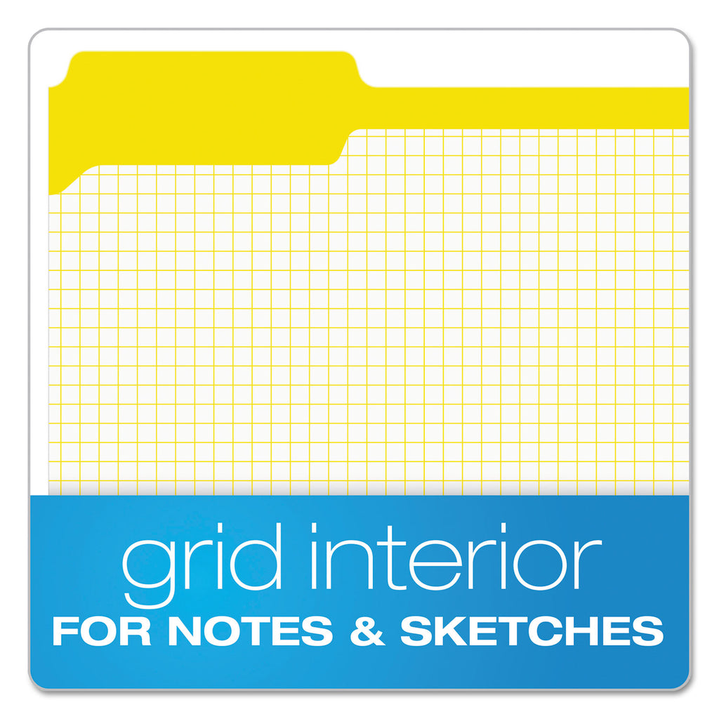 Double-Ply Reinforced Top Tab Colored File Folders, 1/3-Cut Tabs: Assorted, Letter Size, 0.75" Expansion, Yellow, 100/Box