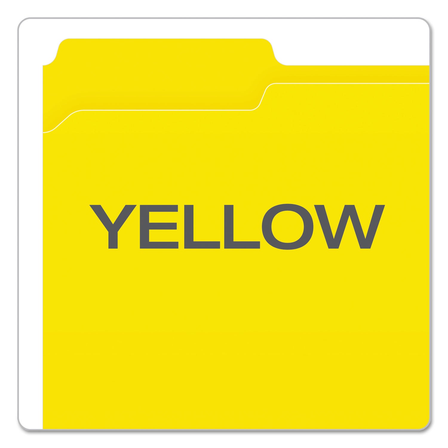 Double-Ply Reinforced Top Tab Colored File Folders, 1/3-Cut Tabs: Assorted, Letter Size, 0.75" Expansion, Yellow, 100/Box