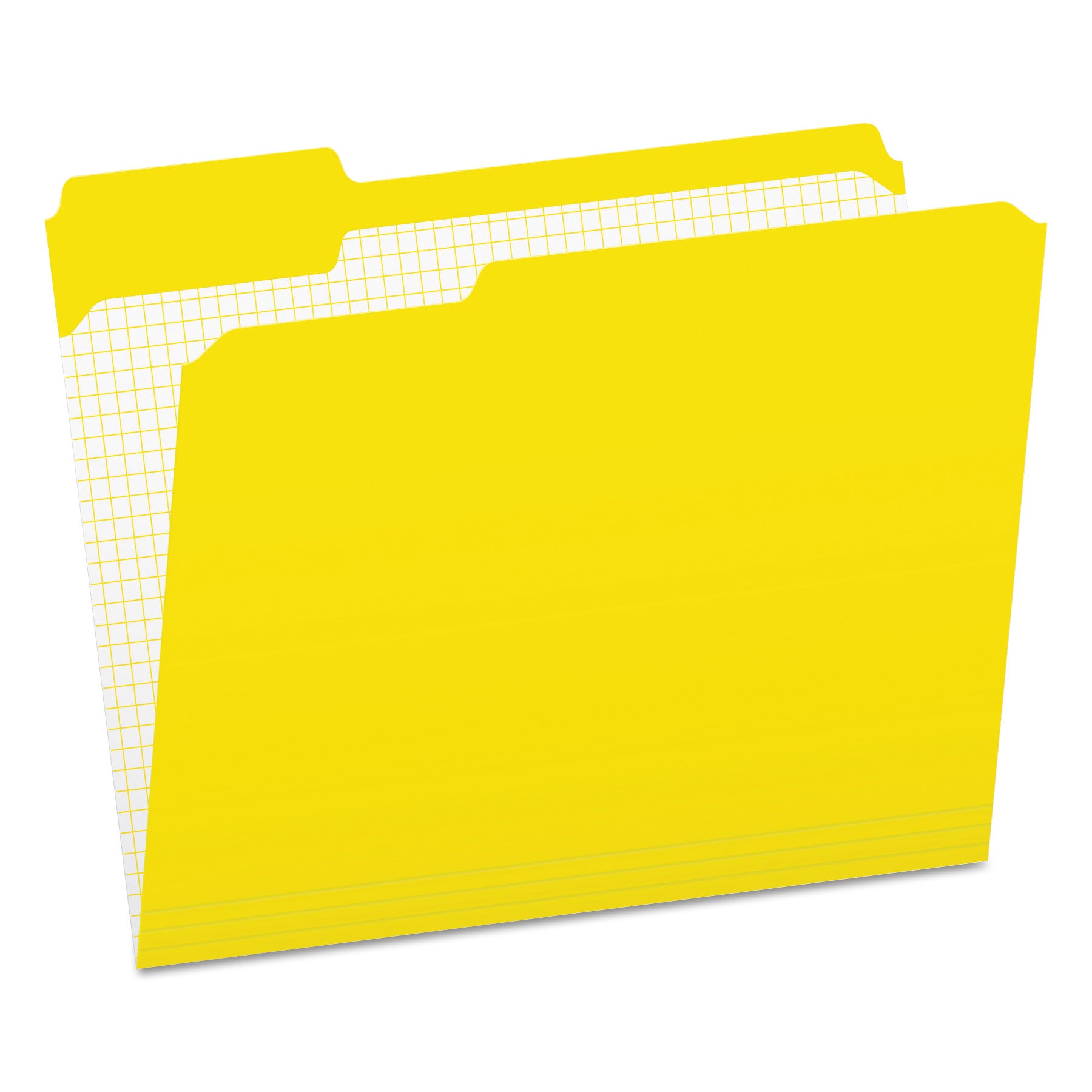 Double-Ply Reinforced Top Tab Colored File Folders, 1/3-Cut Tabs: Assorted, Letter Size, 0.75" Expansion, Yellow, 100/Box - 