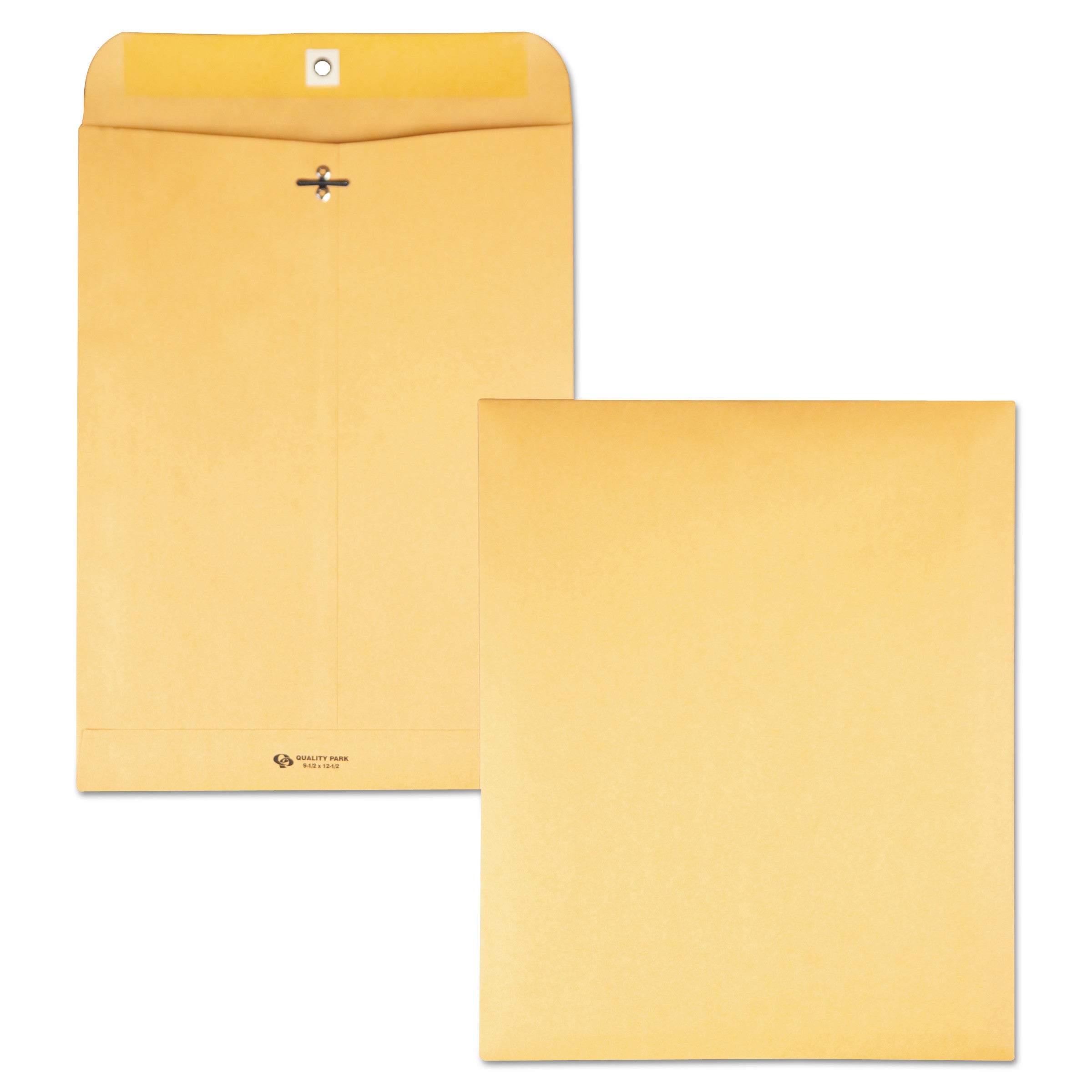 Clasp Envelope, 28 lb Bond Weight Kraft, #93, Square Flap, Clasp/Gummed Closure, 9.5 x 12.5, Brown Kraft, 100/Box - 