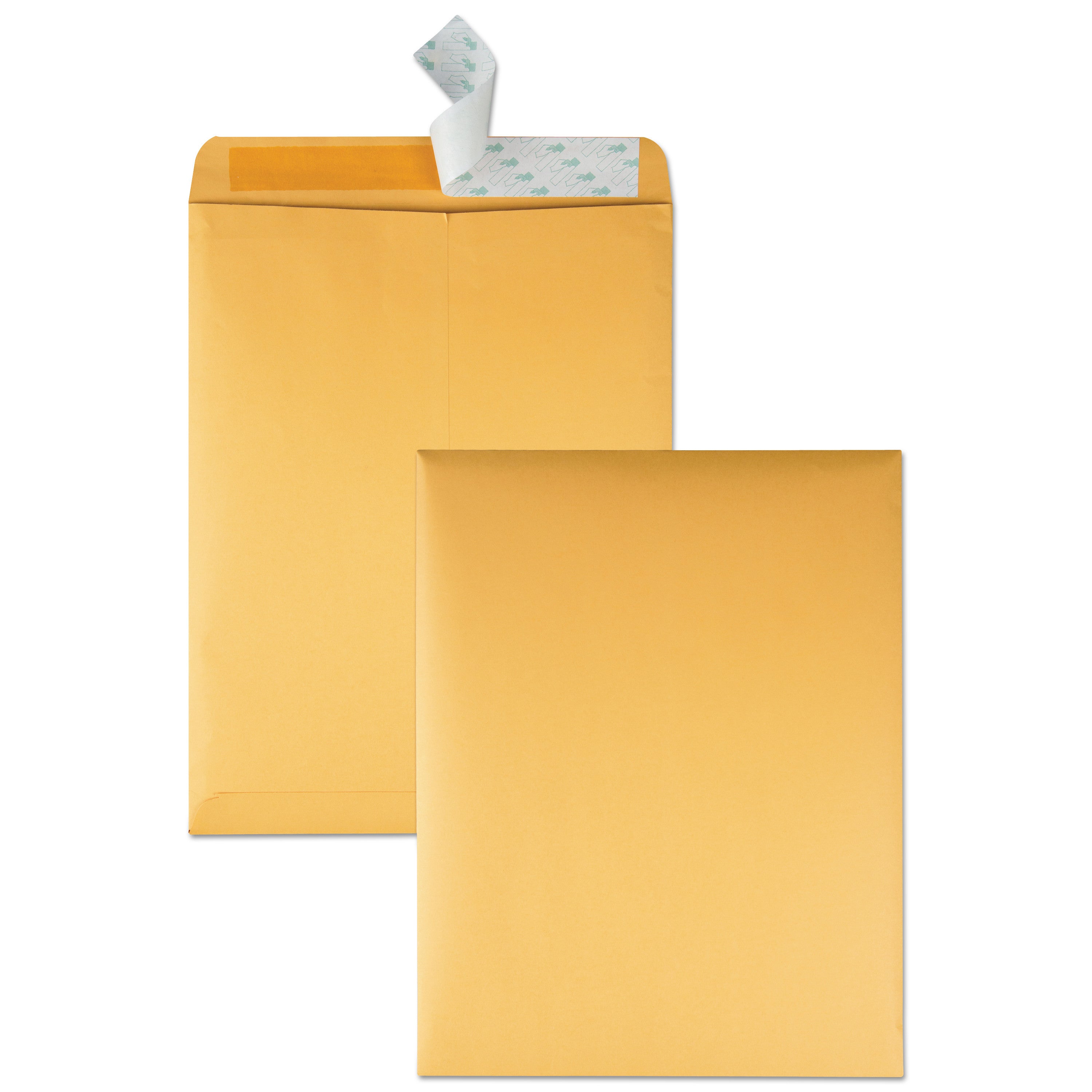 Redi-Strip Catalog Envelope, #13 1/2, Cheese Blade Flap, Redi-Strip Adhesive Closure, 10 x 13, Brown Kraft, 100/Box - 