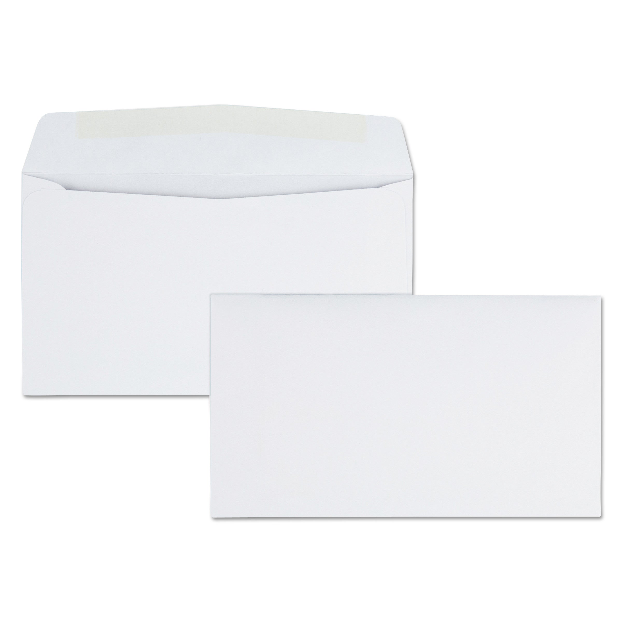 Business Envelope, #6 3/4, Commercial Flap, Side Seam, Gummed Closure, 24 lb Bond Weight Paper, 3.63 x 6.5, White, 500/Box - 