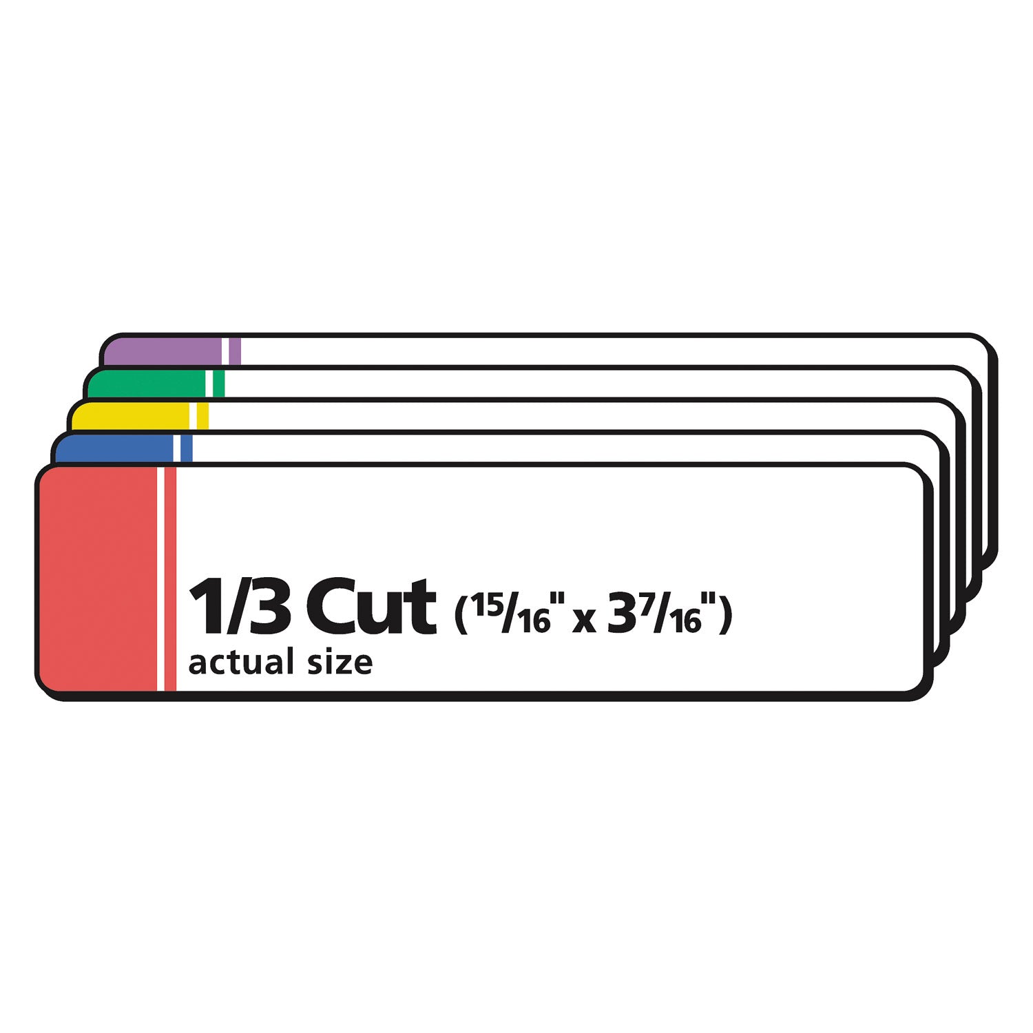 Extra-Large TrueBlock File Folder Labels with Sure Feed Technology, 0.94 x 3.44, White, 18/Sheet, 25 Sheets/Pack