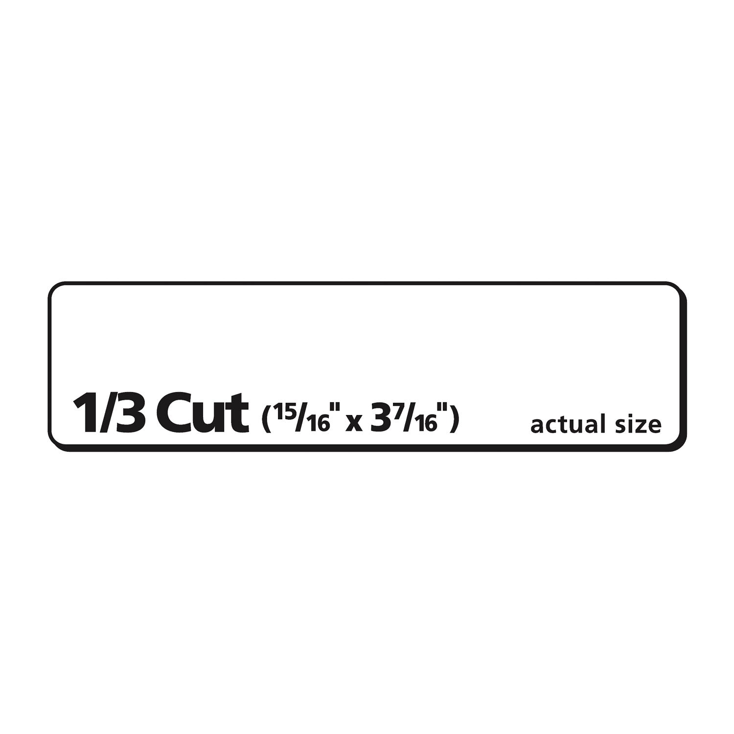 Extra-Large TrueBlock File Folder Labels with Sure Feed Technology, 0.94 x 3.44, White, 18/Sheet, 25 Sheets/Pack
