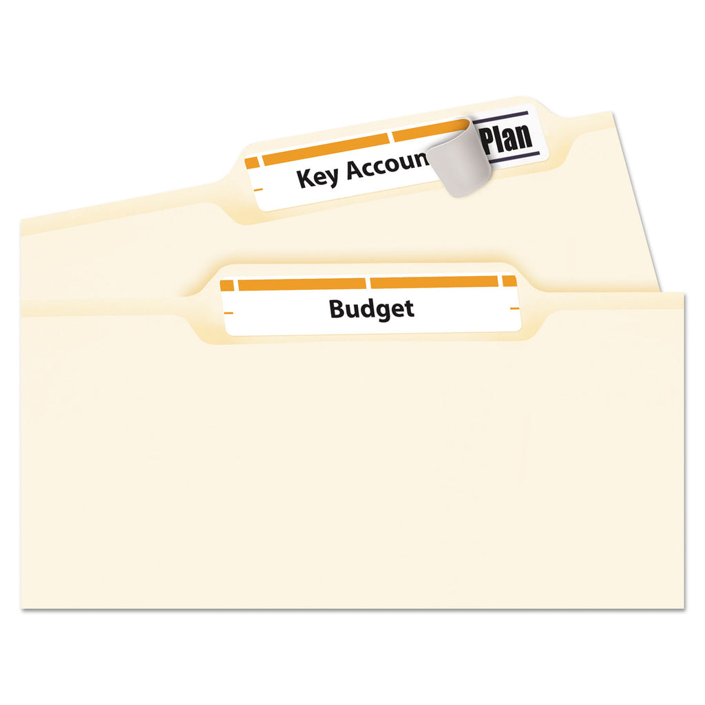 Permanent TrueBlock File Folder Labels with Sure Feed Technology, 0.66 x 3.44, White, 30/Sheet, 25 Sheets/Pack