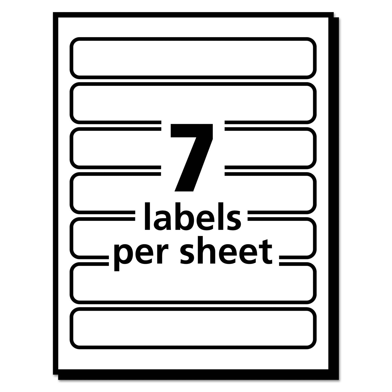 Removable File Folder Labels with Sure Feed Technology, 0.66 x 3.44, White, 7/Sheet, 36 Sheets/Pack - 