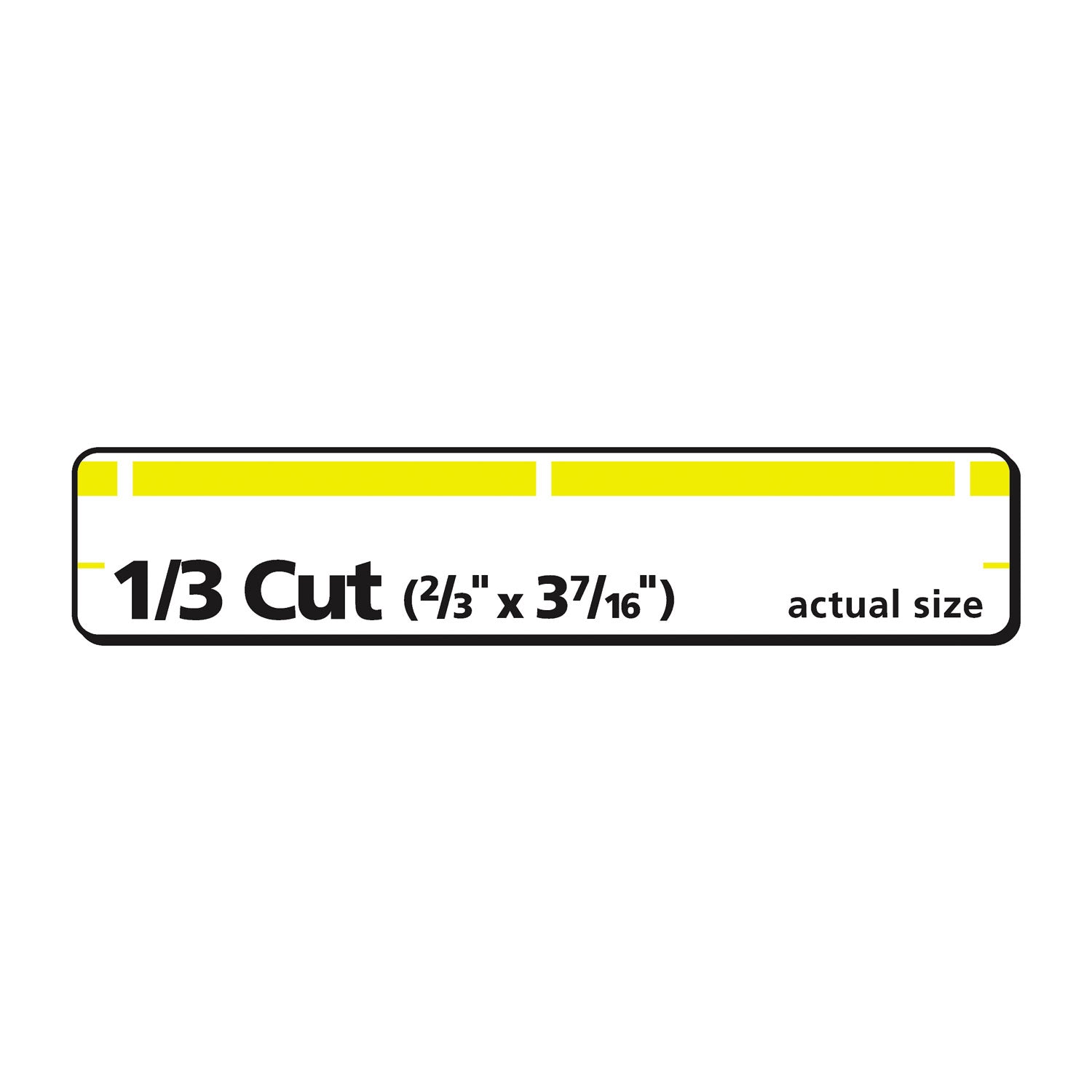 Permanent TrueBlock File Folder Labels with Sure Feed Technology, 0.66 x 3.44, Yellow/White, 30/Sheet, 50 Sheets/Box - 