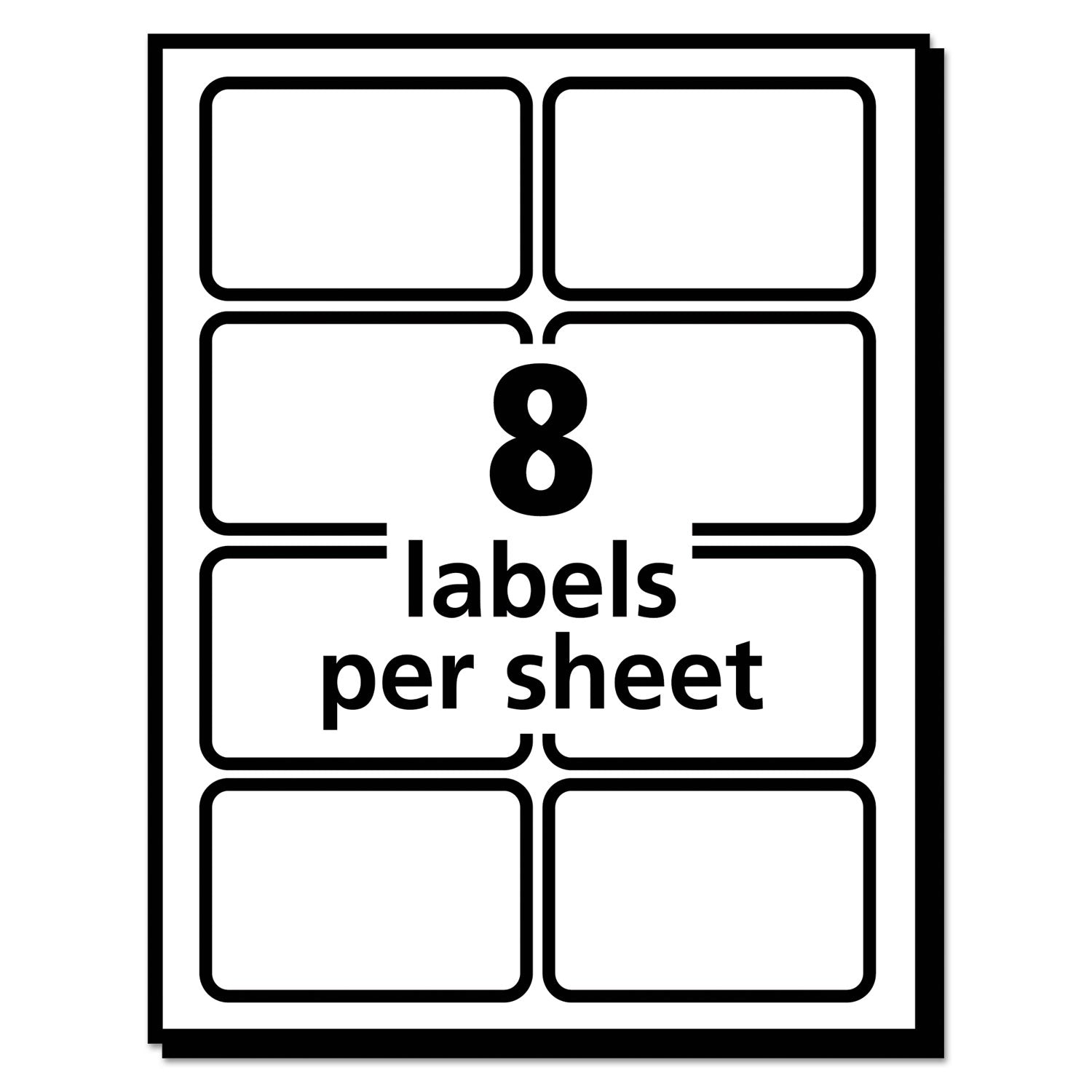 EcoFriendly Adhesive Name Badge Labels, 3.38 x 2.33, White, 80/Pack - 