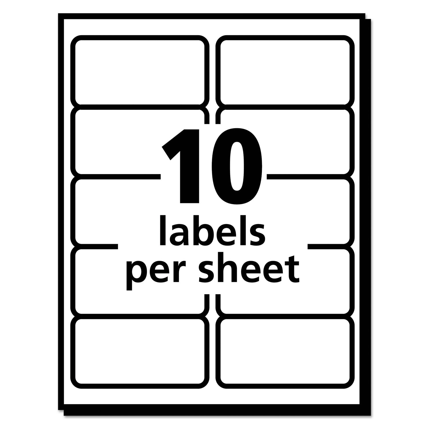 EcoFriendly Mailing Labels, Inkjet/Laser Printers, 2 x 4, White, 10/Sheet, 100 Sheets/Pack - 