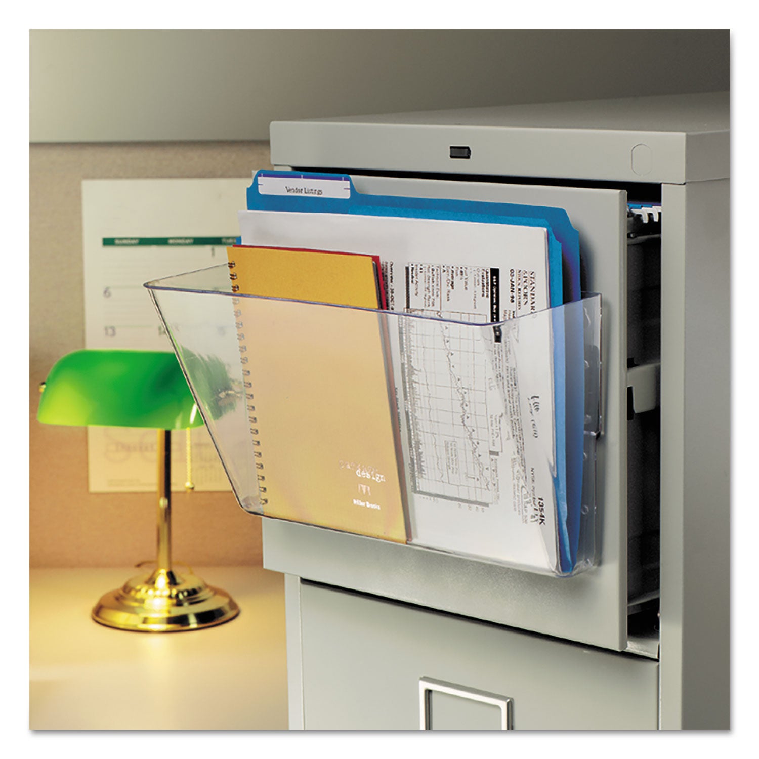 Magnetic DocuPocket Wall File, Legal/Letter Size, 15" x 3" x 6.38", Clear - 