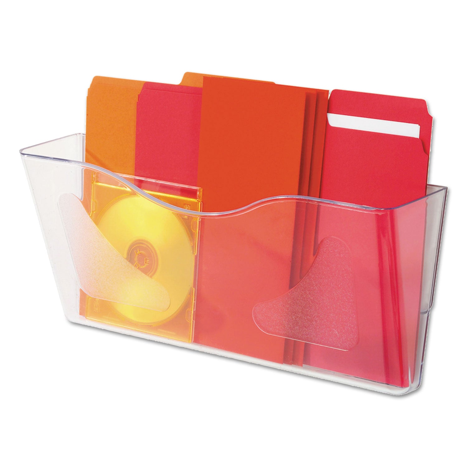 Euro-Style DocuPocket Landscape Wall File, Larger Files/Tabloid Size, 15" x 4" x 6.63", Clear - 