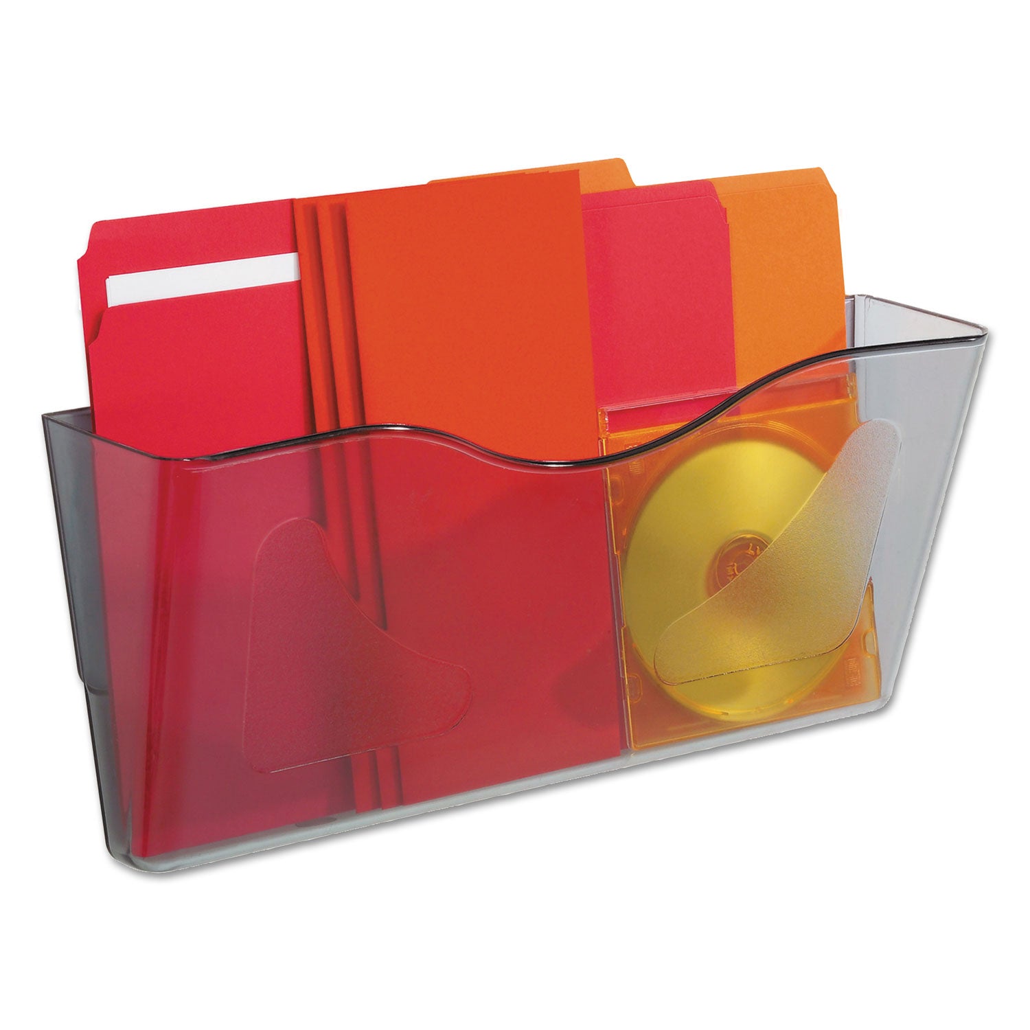 Euro-Style DocuPocket Landscape Wall File, Larger Files/Tabloid Size, 15" x 4" x 6.63", Smoke - 