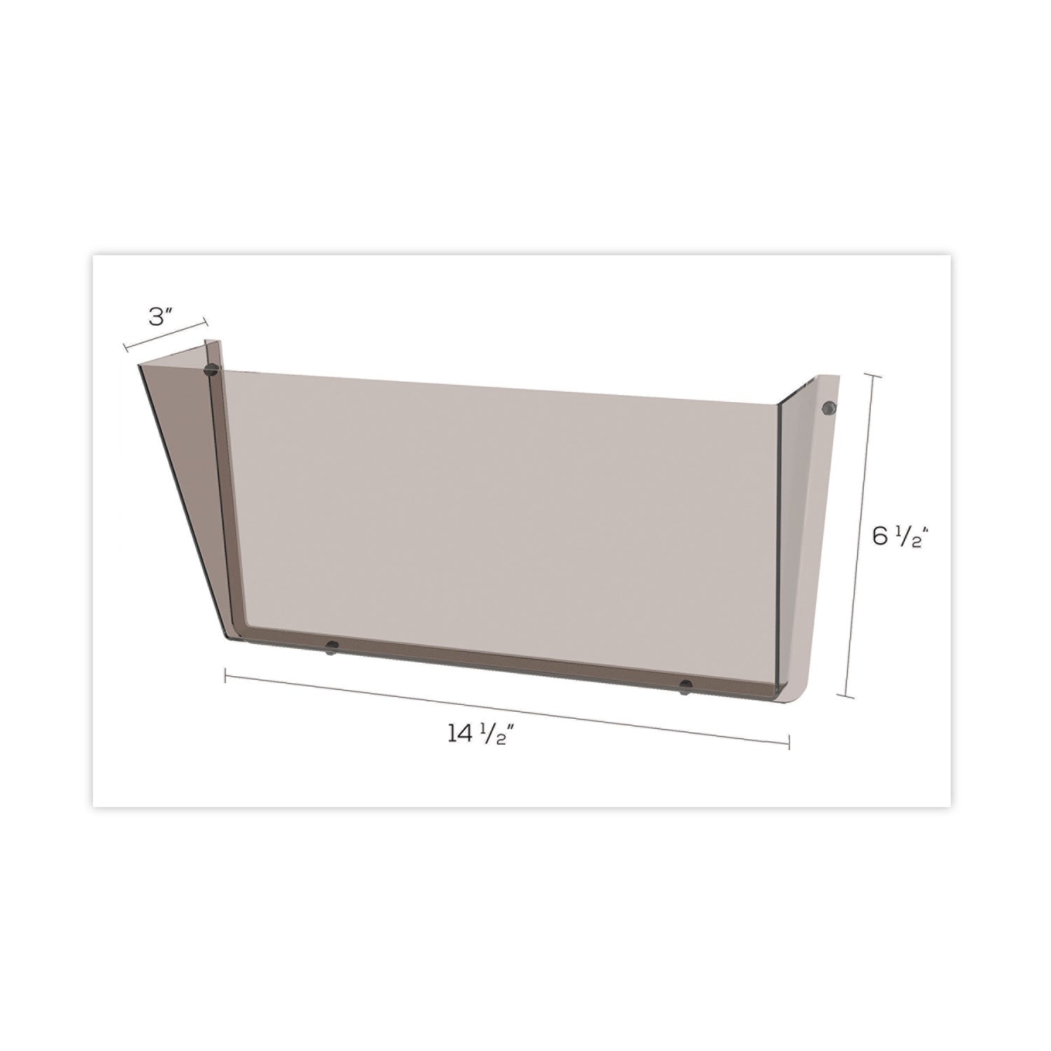 Unbreakable DocuPocket Wall File, Letter Size, 14.5" x 3" x 6.5", Smoke - 6