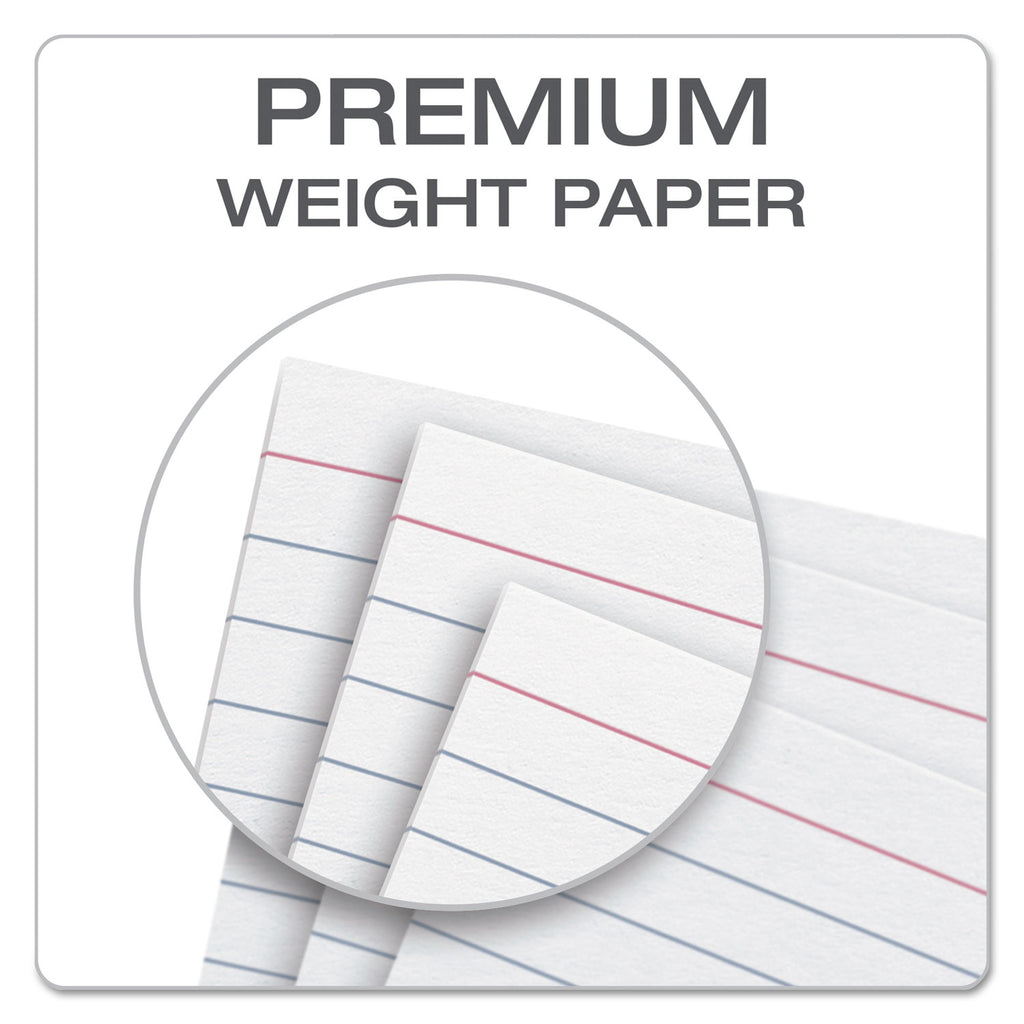 Ruled Index Cards, 5 x 8, White, 100/Pack