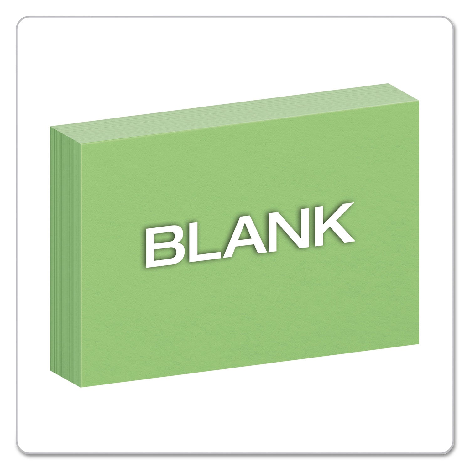 Unruled Index Cards, 4 x 6, Green, 100/Pack