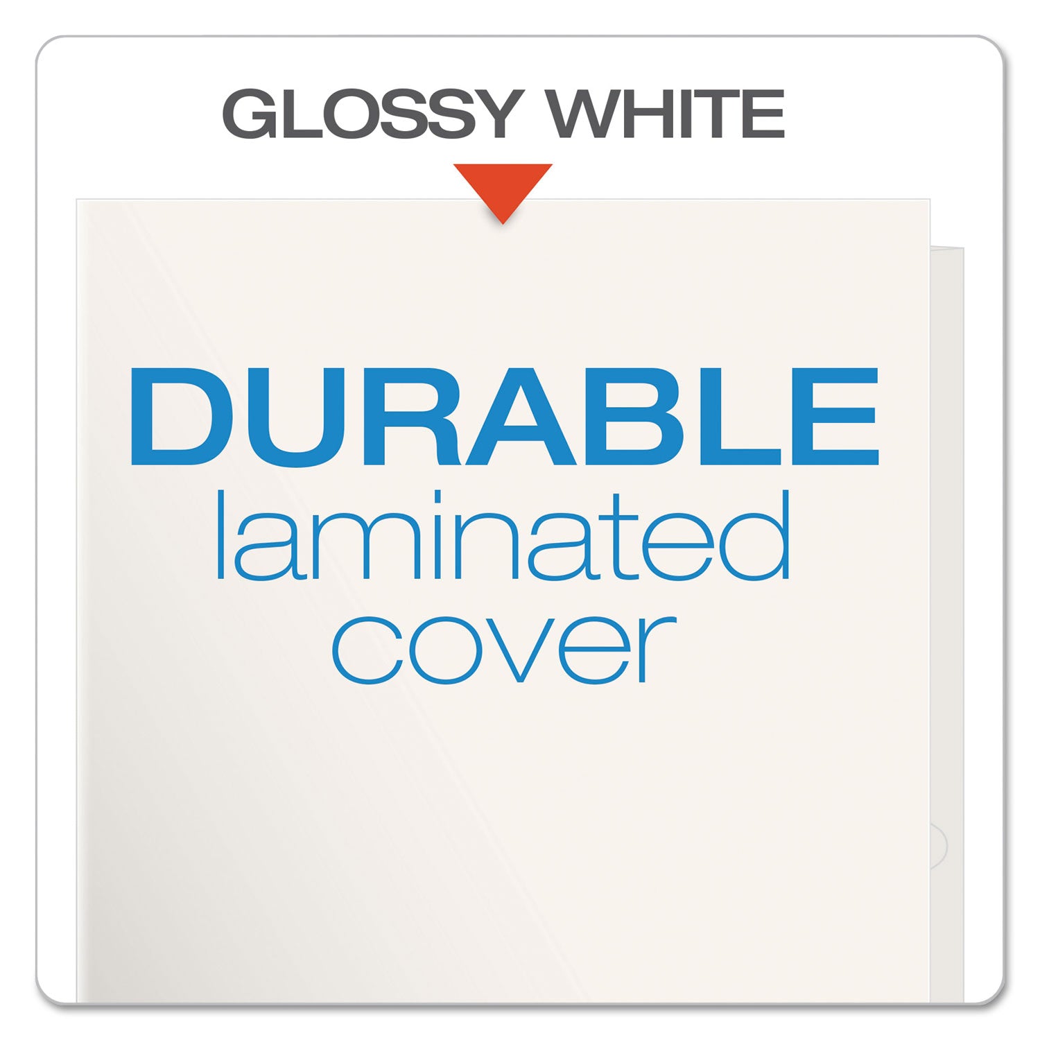 High Gloss Laminated Paperboard Folder, 100-Sheet Capacity, 11 x 8.5, White, 25/Box - 