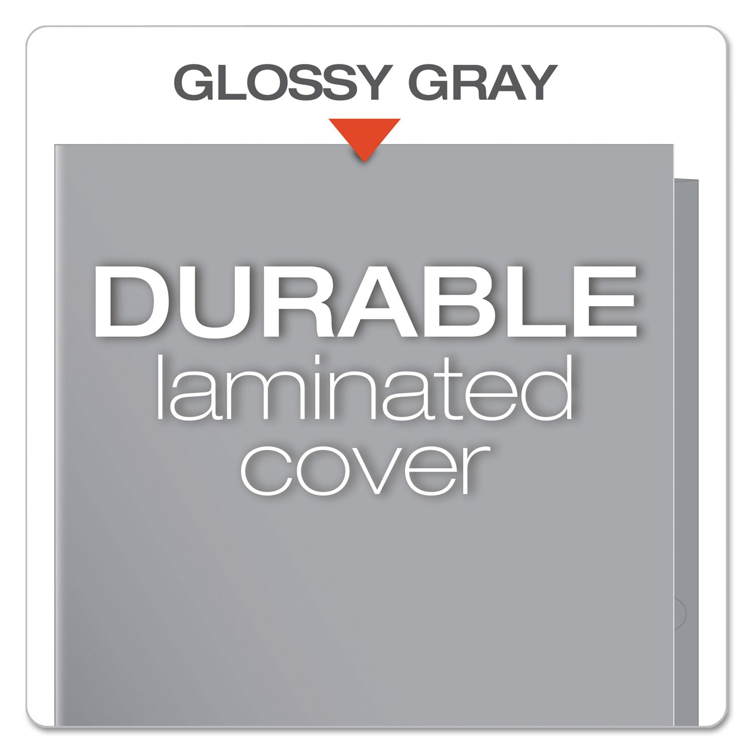 High Gloss Laminated Paperboard Folder, 100-Sheet Capacity, 11 x 8.5, Gray, 25/Box
