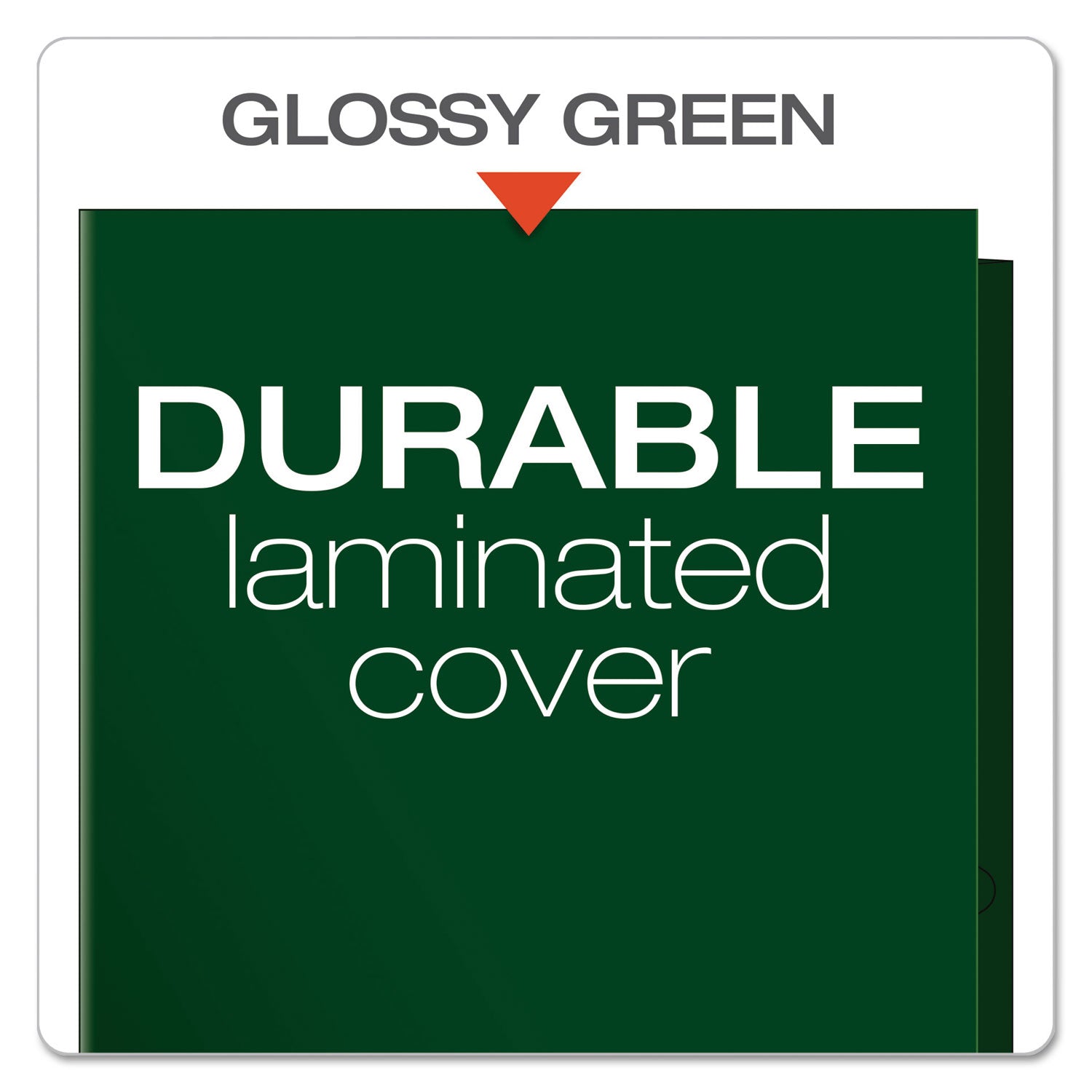 High Gloss Laminated Paperboard Folder, 100-Sheet Capacity, 11 x 8.5, Green, 25/Box