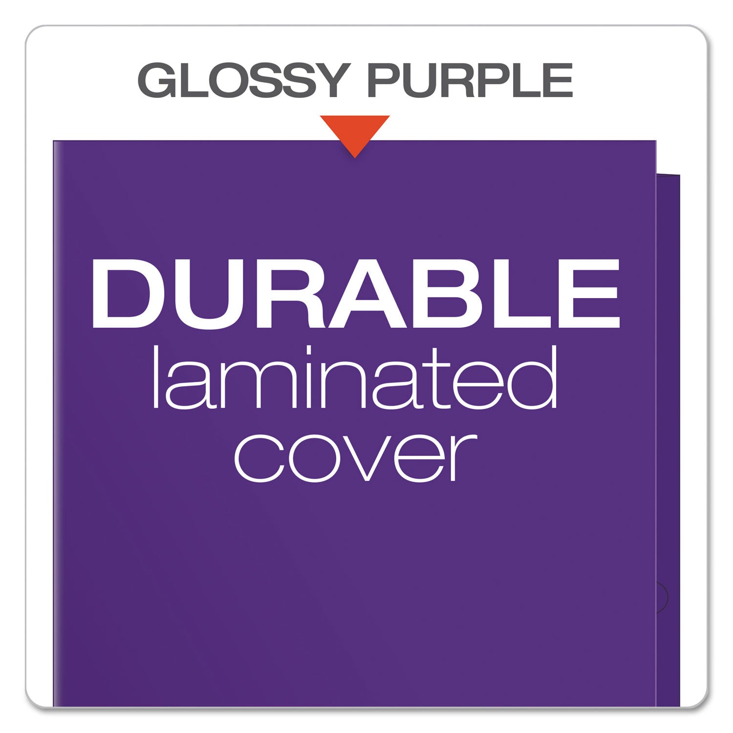 High Gloss Laminated Paperboard Folder, 100-Sheet Capacity, 11 x 8.5, Purple, 25/Box - 