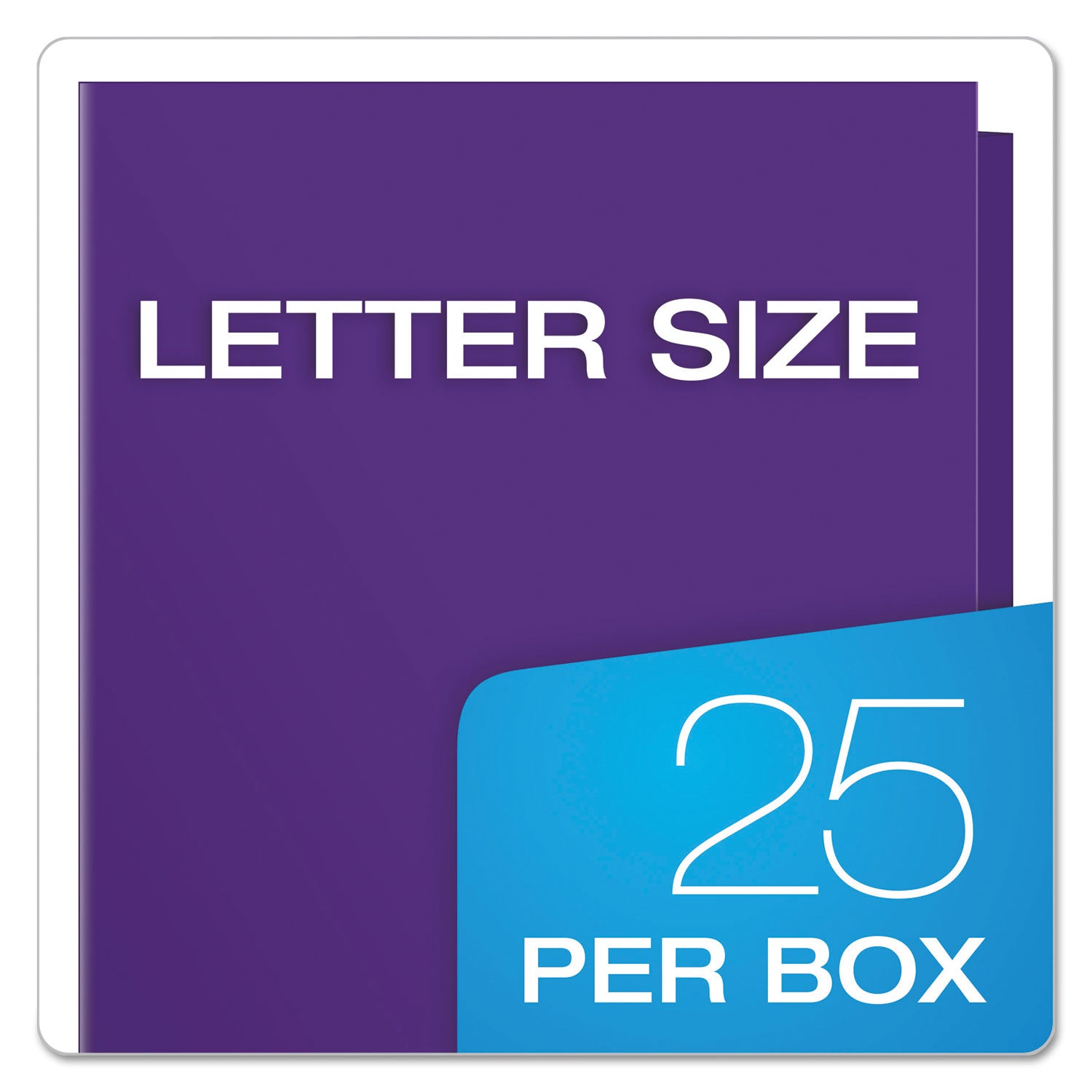 High Gloss Laminated Paperboard Folder, 100-Sheet Capacity, 11 x 8.5, Purple, 25/Box - 