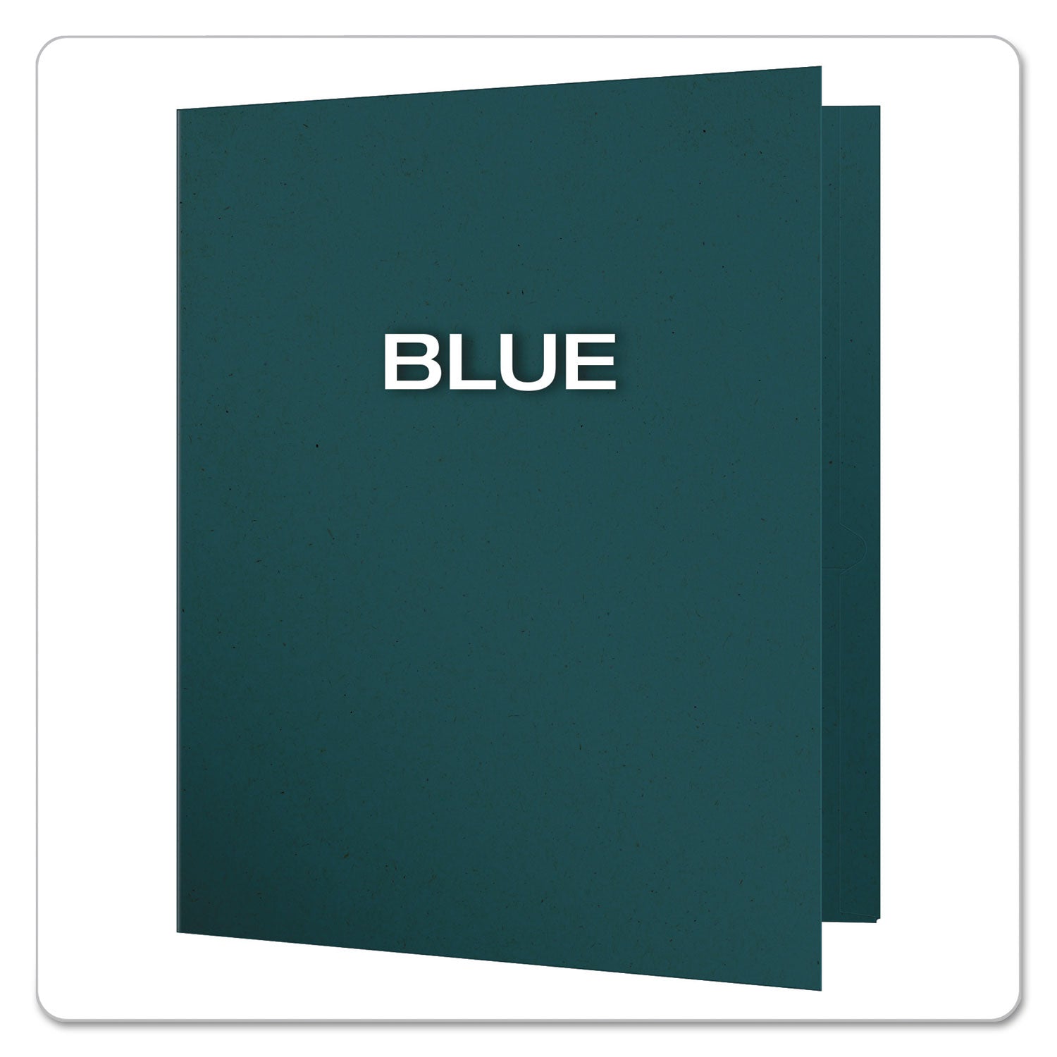 Earthwise by Oxford 100% Recycled Paper Twin-Pocket Portfolio, 100-Sheet Capacity, 11 x 8.5, Blue, 25/Box