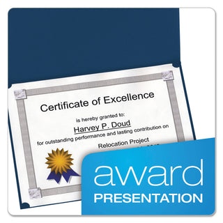 Certificate Holder, 11.25 x 8.75, Dark Blue, 5/Pack - 