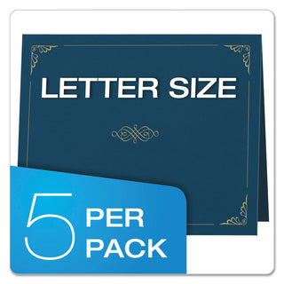 Certificate Holder, 11.25 x 8.75, Dark Blue, 5/Pack