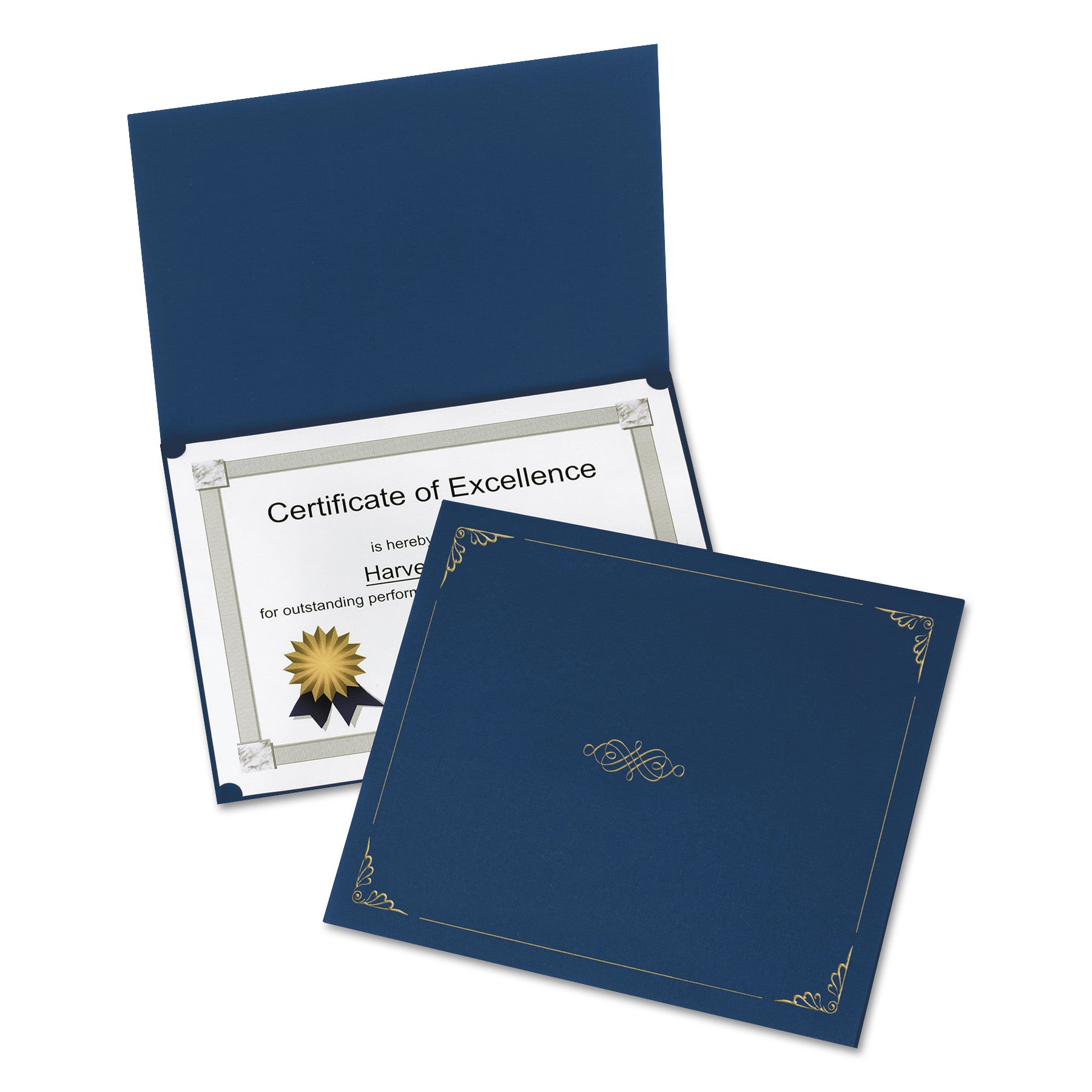Certificate Holder, 11.25 x 8.75, Dark Blue, 5/Pack - 
