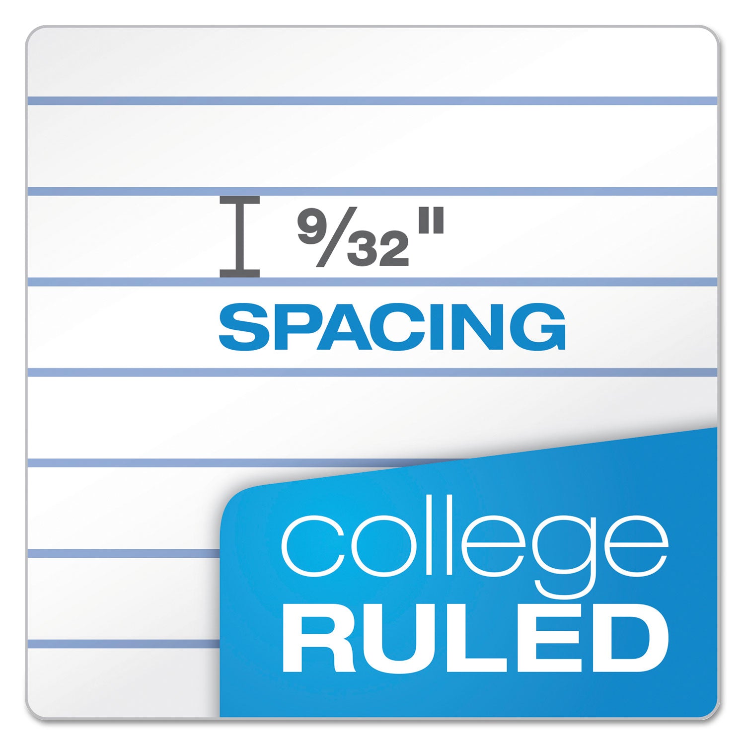 Double Sheet Pads, Medium/College Rule, 100 White 8.5 x 11.75 Sheets - 