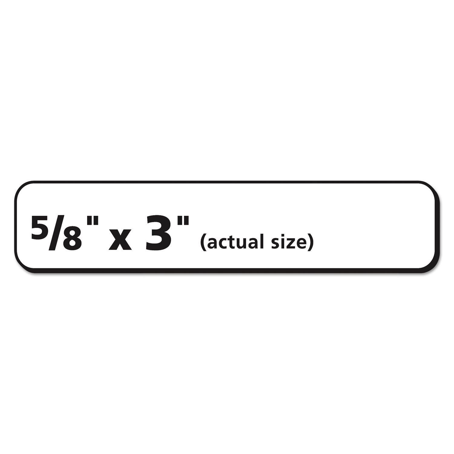 Durable Permanent ID Labels with TrueBlock Technology, Laser Printers, 0.63 x 3, White, 32/Sheet, 50 Sheets/Pack