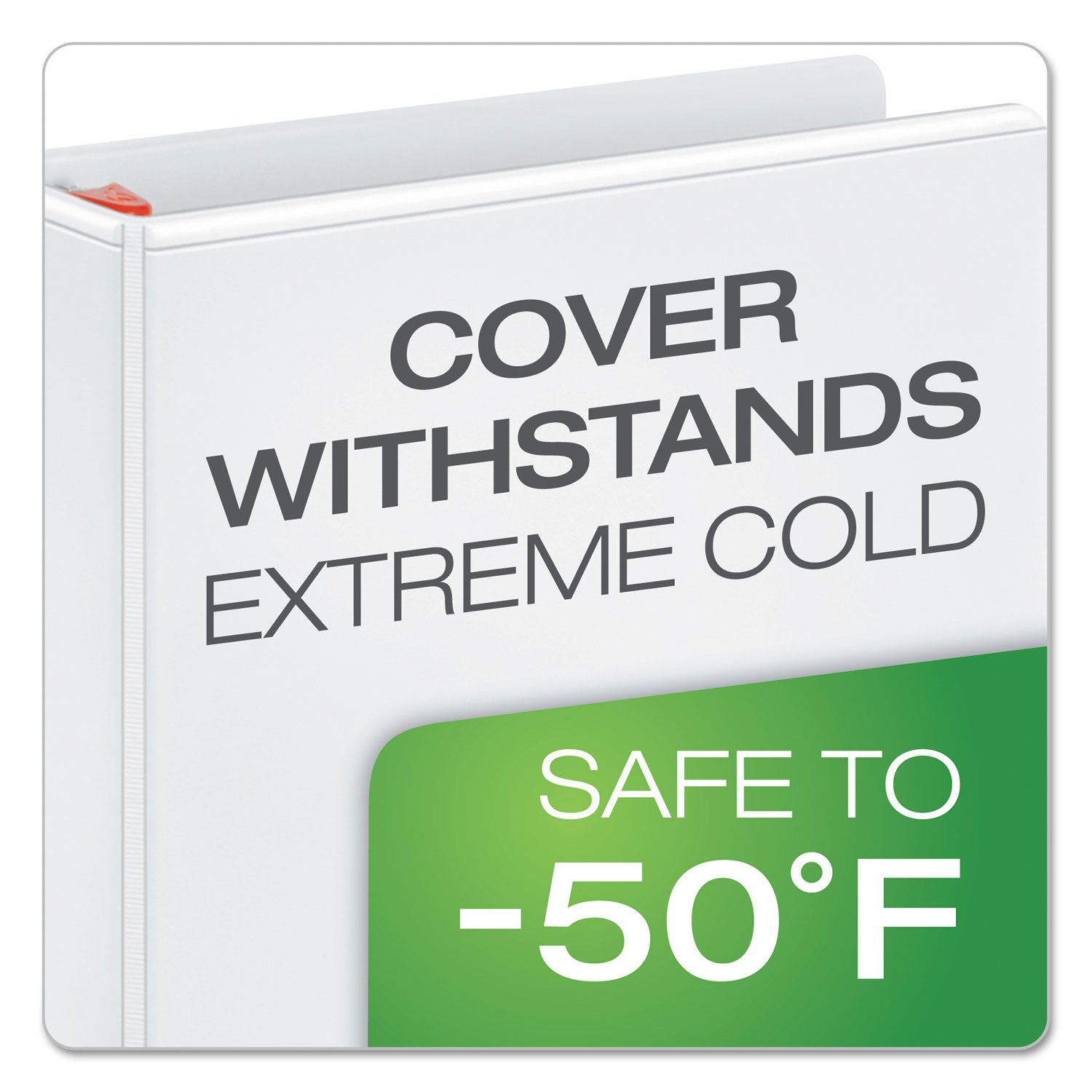 Speedy XtraLife Non-Stick Locking Slant-D Ring Binder, 3 Rings, 1" Capacity, 11 x 8.5, White - 
