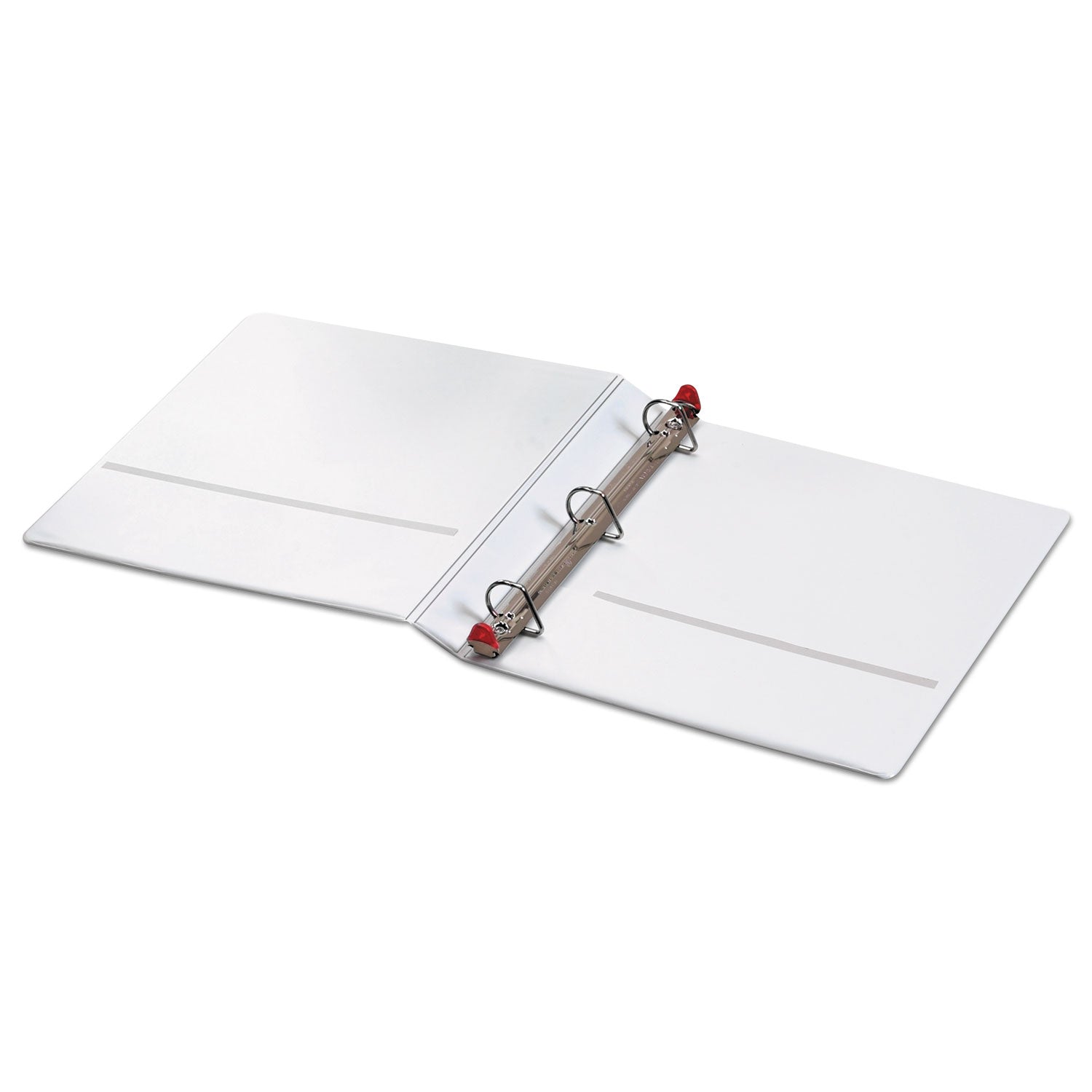 Treated ClearVue Locking Slant-D Ring Binder, 3 Rings, 1" Capacity, 11 x 8.5, White - 