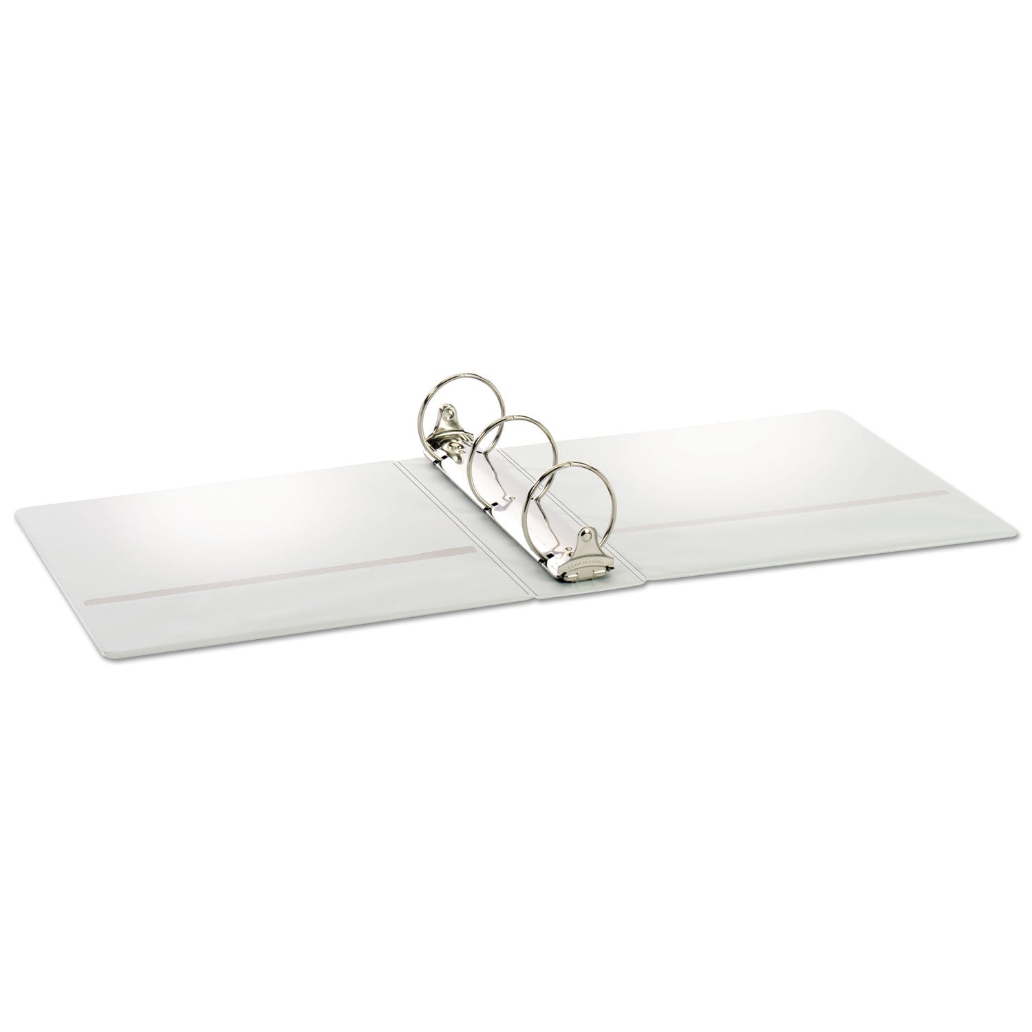 Treated Binder ClearVue Locking Round Ring Binder, 3 Rings, 3" Capacity, 11 x 8.5, White - 