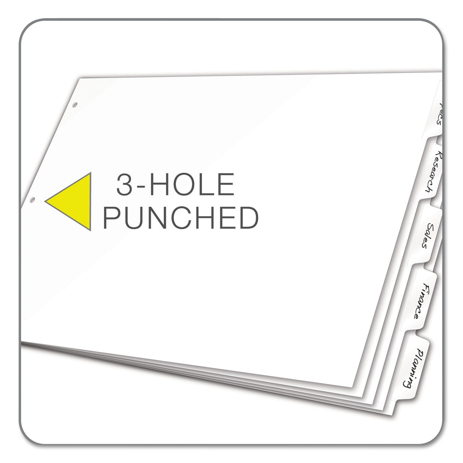 Write 'n Erase Tabloid Index Dividers, 8-Tab, 11 x 17, White, 1 Set - 