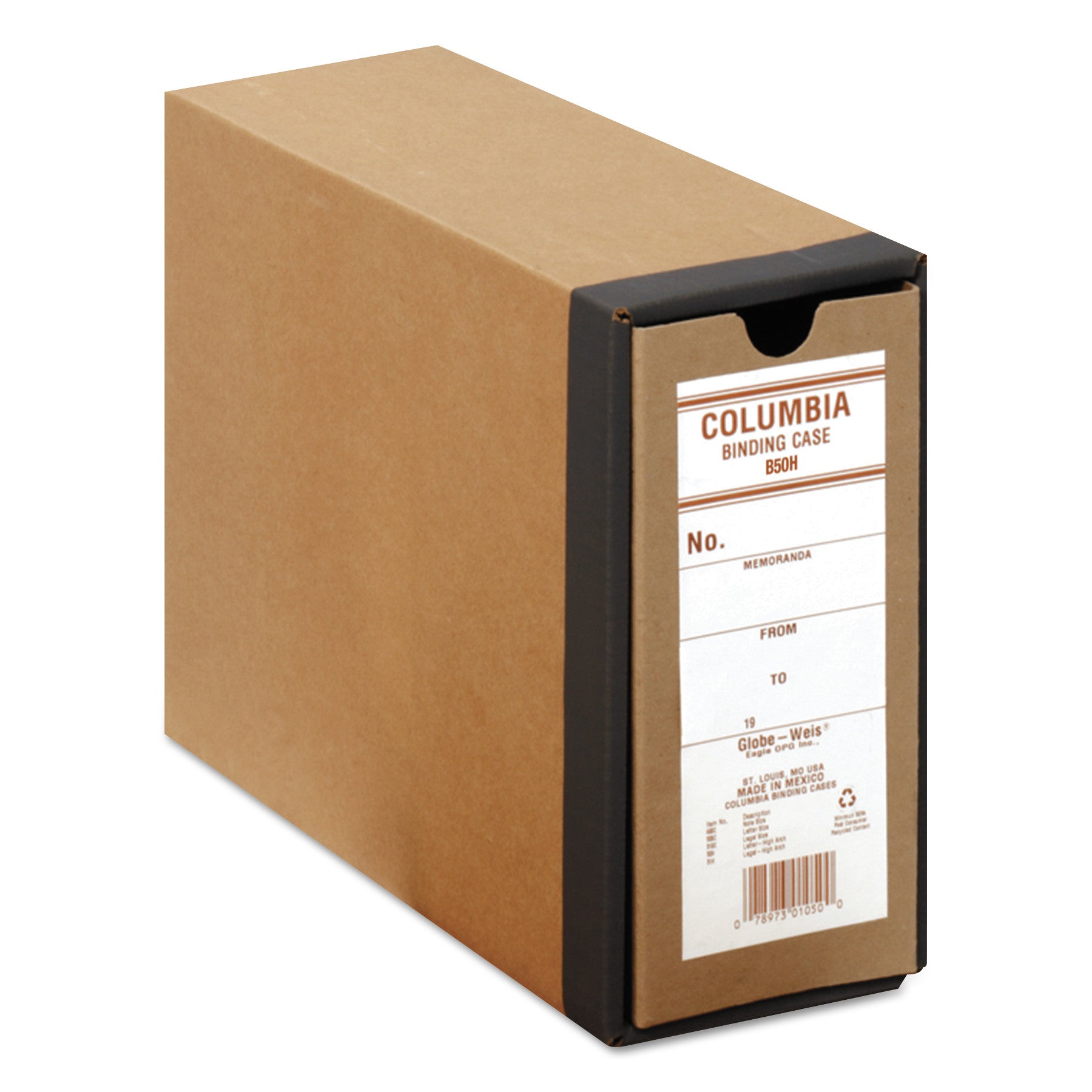 COLUMBIA Recycled Binding Cases, 2 Rings, 3.13" Capacity, 11 x 8.5, Kraft - 