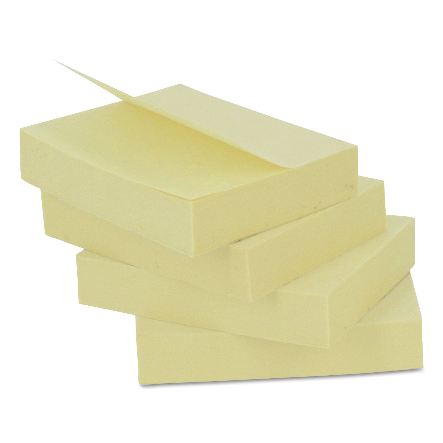 Self-Stick Note Pads, 1.5" x 2", Yellow, 100 Sheets/Pad, 12 Pads/Pack - 
