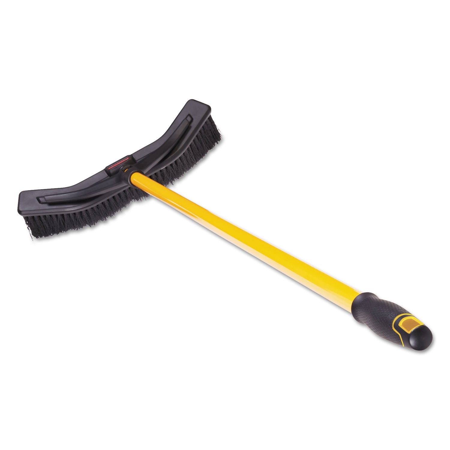 maximizer-push-to-center-broom-poly-bristles-18-x-5813-steel-handle-yellow-black_rcp2018727 - 2