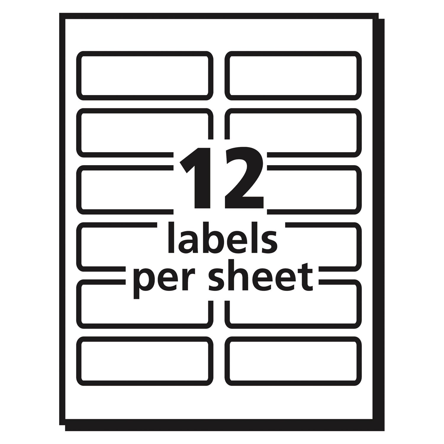 Vibrant Laser Color-Print Labels w/ Sure Feed, 1.25 x 3.75, White, 300/Pack