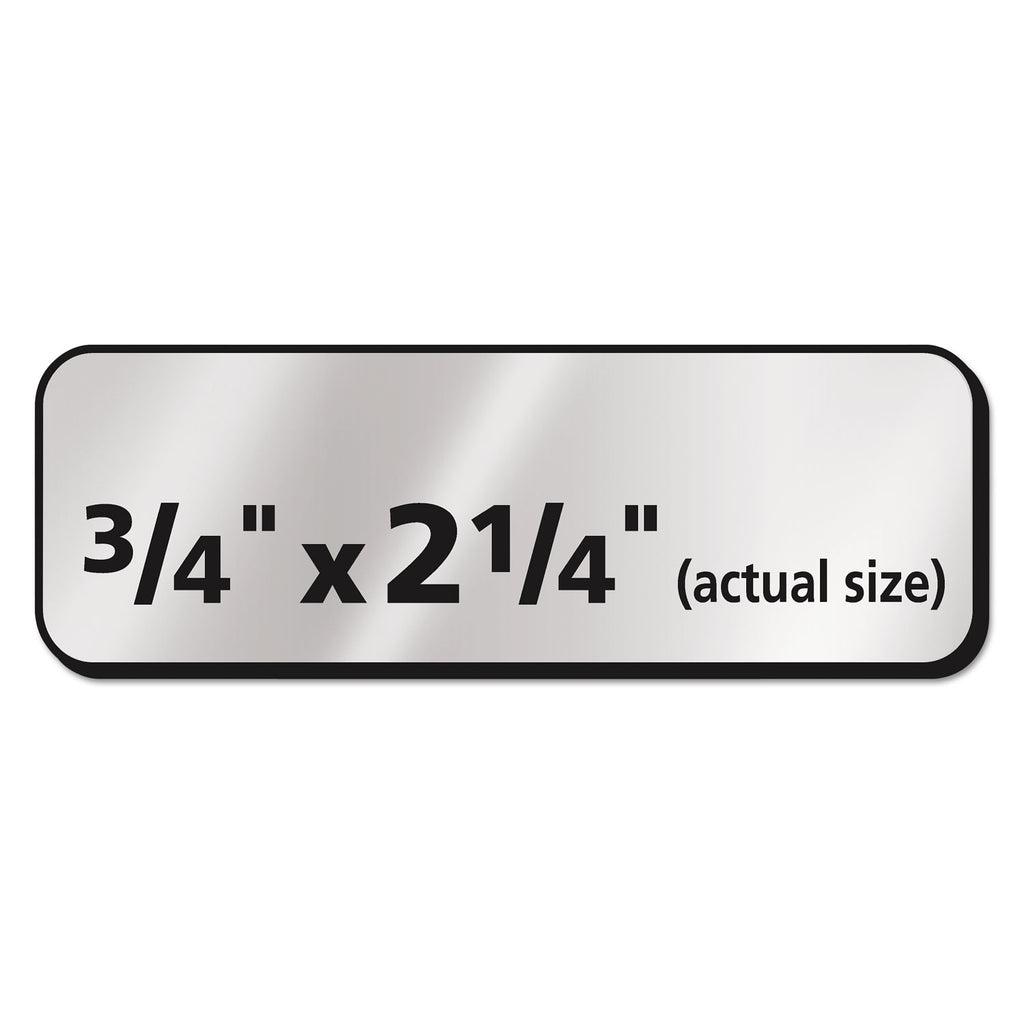 Foil Mailing Labels, Inkjet Printers, 0.75 x 2.25, Silver, 30/Sheet, 10 Sheets/Pack