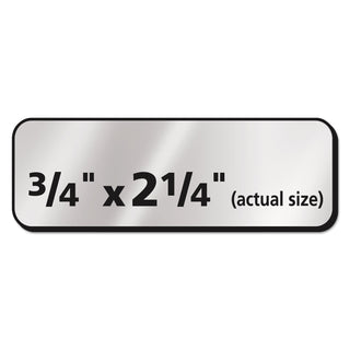 Foil Mailing Labels, Inkjet Printers, 0.75 x 2.25, Silver, 30/Sheet, 10 Sheets/Pack