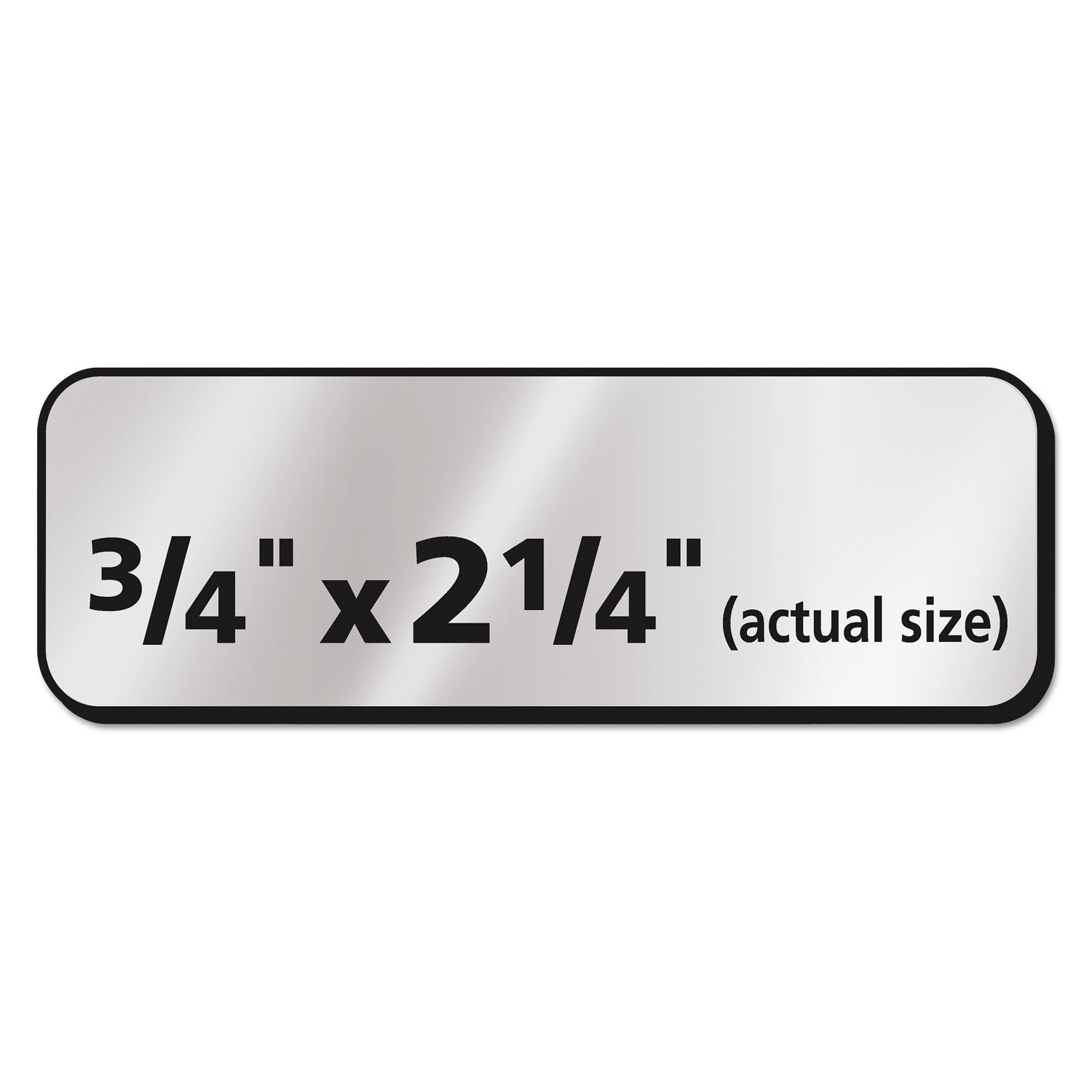 Foil Mailing Labels, Inkjet Printers, 0.75 x 2.25, Silver, 30/Sheet, 10 Sheets/Pack