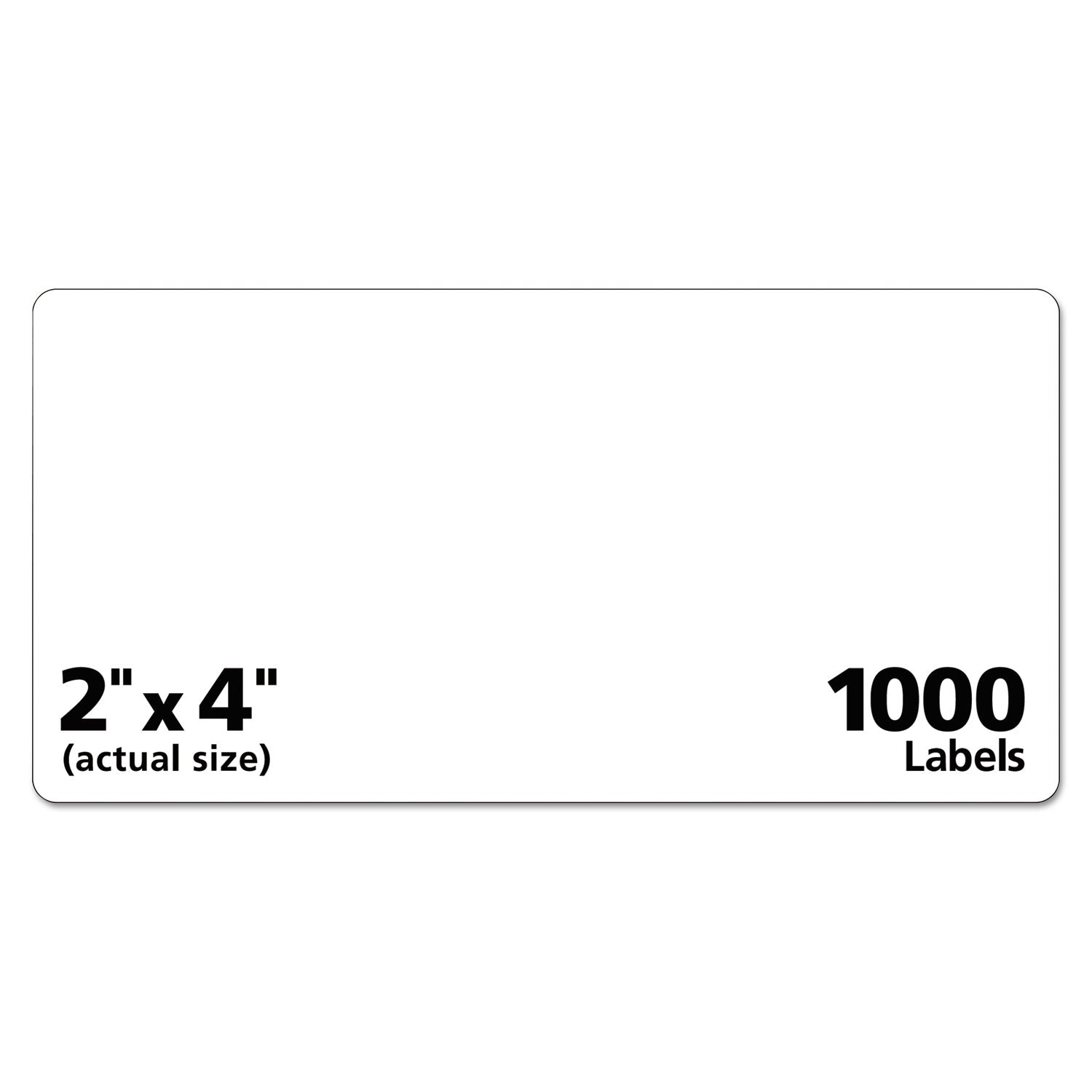 Repositionable Shipping Labels w/Sure Feed, Inkjet/Laser, 2 x 4, White, 1000/Box
