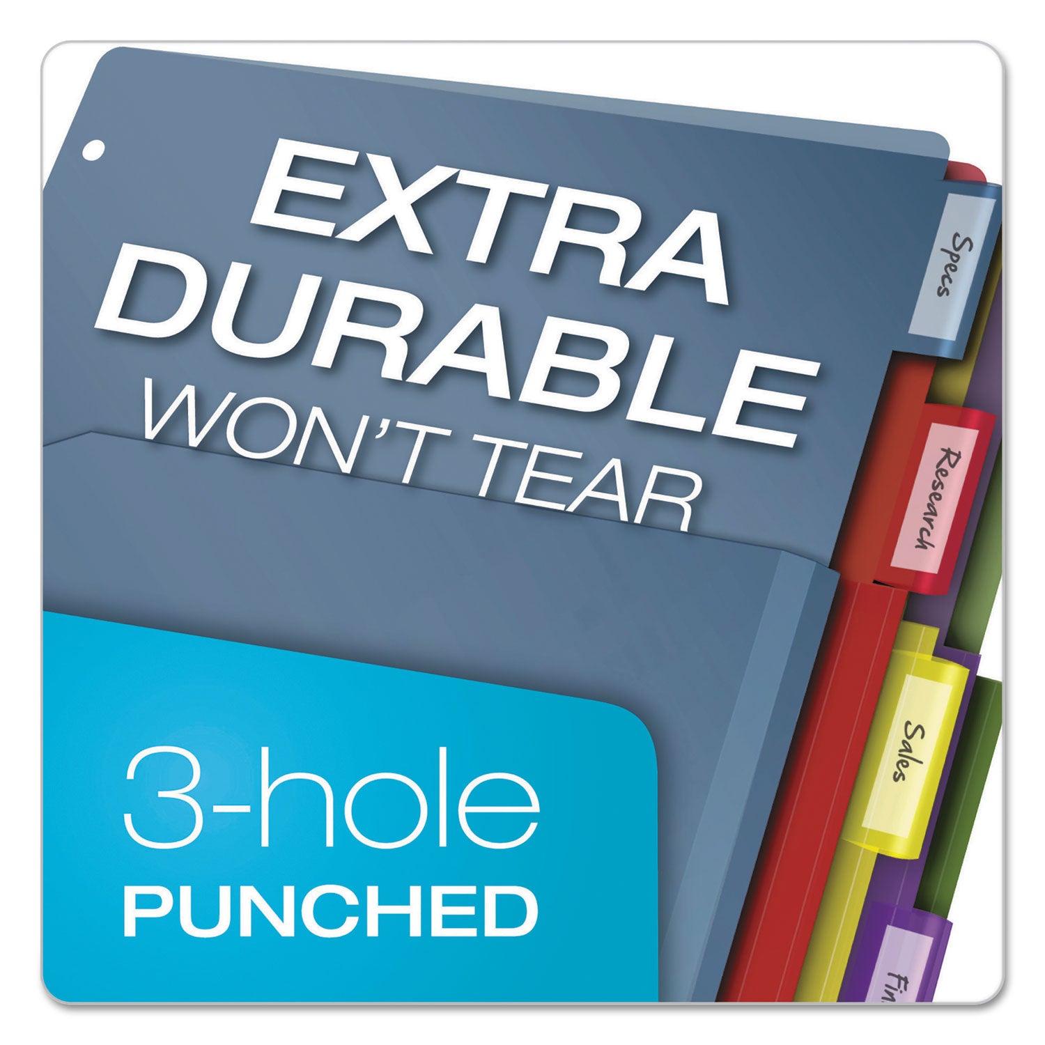 Expanding Pocket Index Dividers, 5-Tab, 11 x 8.5, Assorted, 1 Set - 