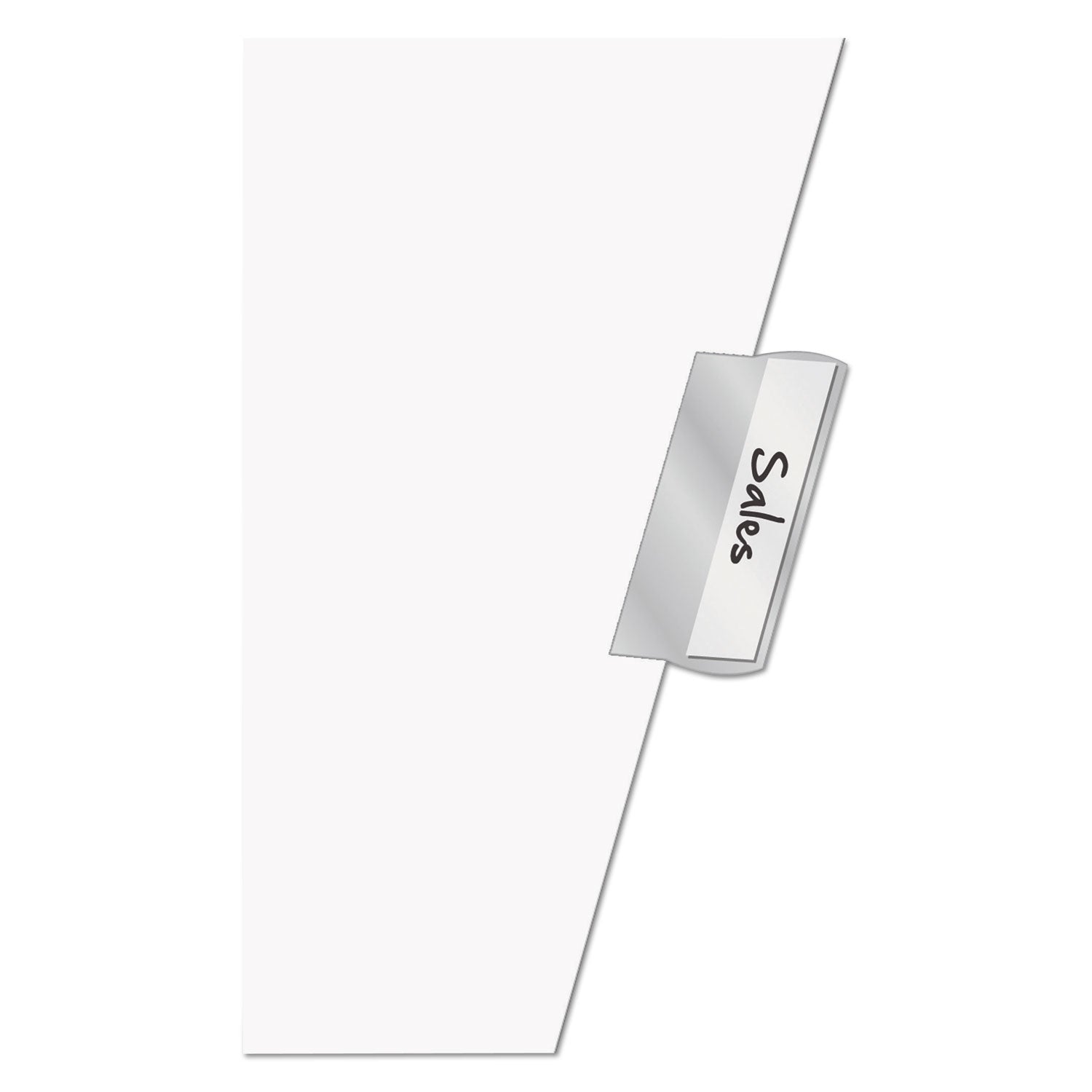 Paper Insertable Dividers, 5-Tab, 11 x 17, White, Clear Tabs, 1 Set - 